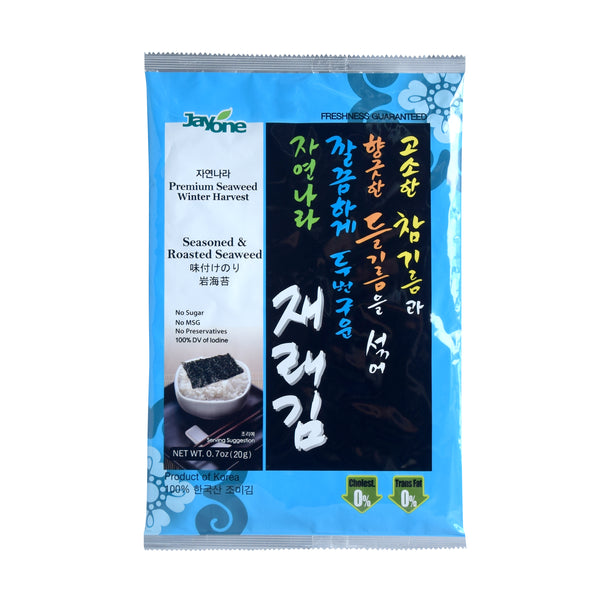 Jeonjang Gim — Seasoned and Roasted Seaweed, Full Sheet – Front