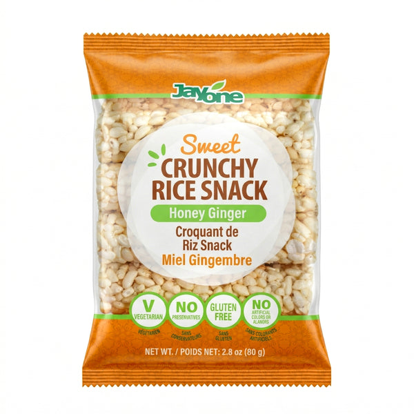 Crunchy Rice Snack — Honey Ginger