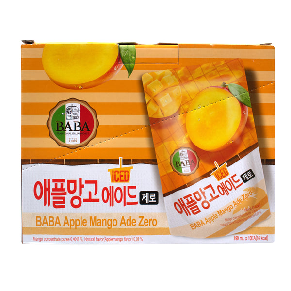 BABA Apple Mango Ade — Apple Mango Ade Zero Calorie Drink – Front