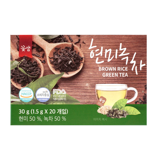 Brown Rice Green Tea — Roasted Brown Rice and Green Tea Blend – Front