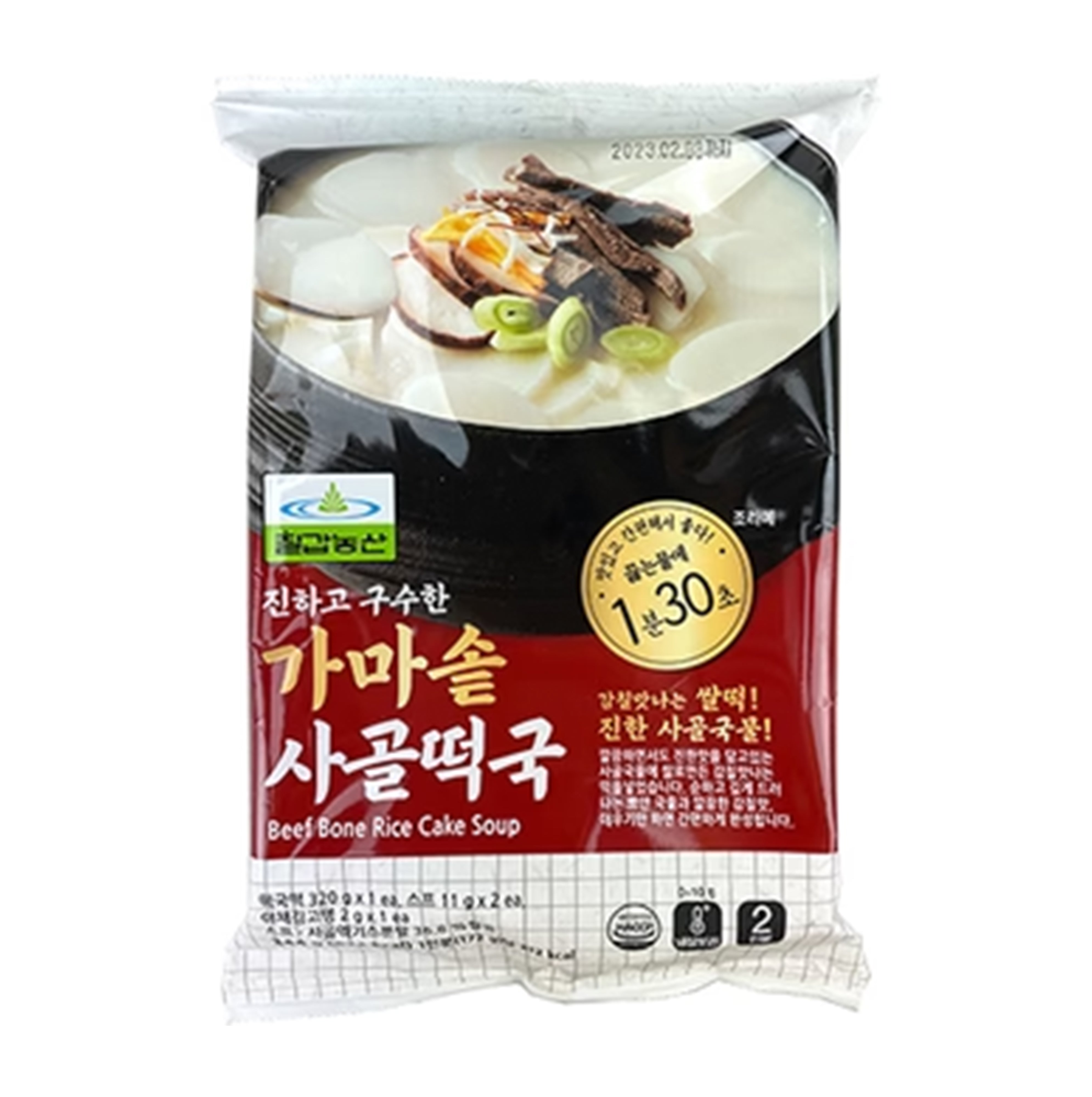 Sagol Tteokguk — Rice Cake Soup with Ox Bone Broth — front of the pack