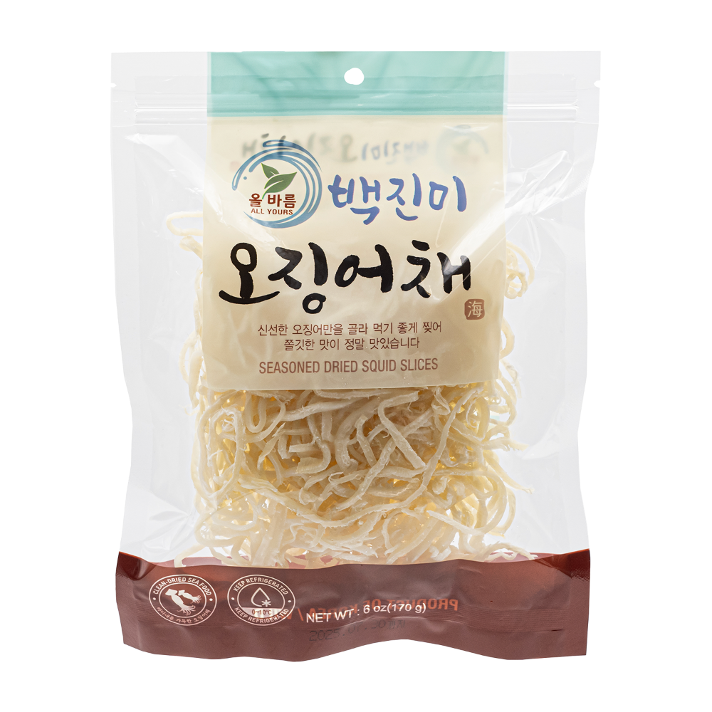 Dried & Seasoned Squid-Sliced-White