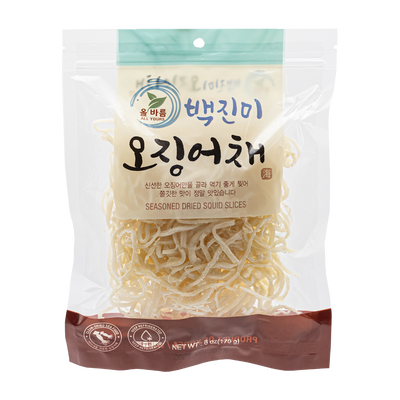 Dried & Seasoned Squid-Sliced-White