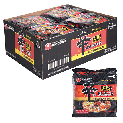 Shin Ramyun Black — Premium Spicy Korean Instant Noodle Soup, Multipack