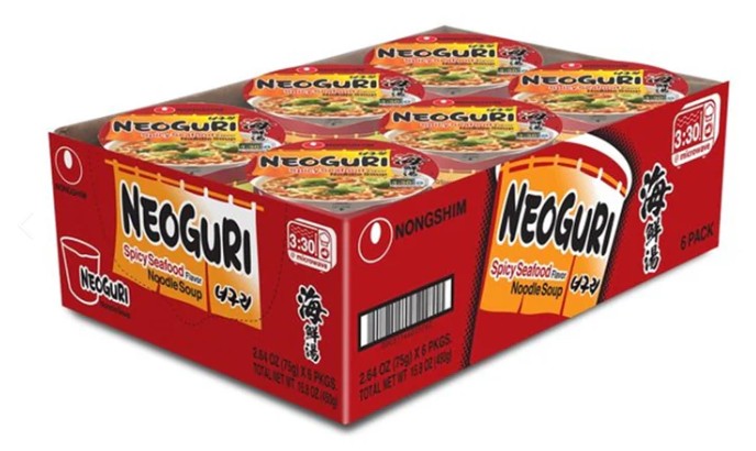Neoguri Cup Noodle — Spicy Seafood Instant Noodle Cup