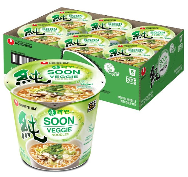 Soon Veggie Cup Noodle — Mild Vegetarian Instant Noodle Cup