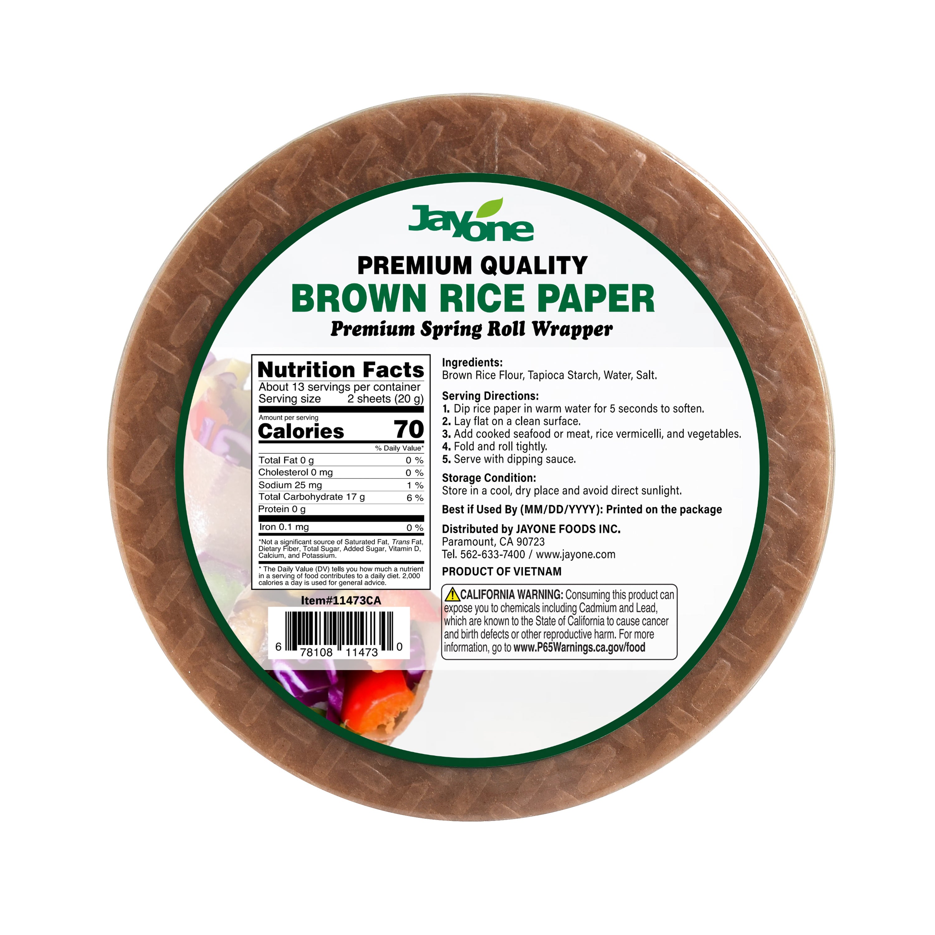Brown Rice Paper — Brown Rice Spring Roll Skin