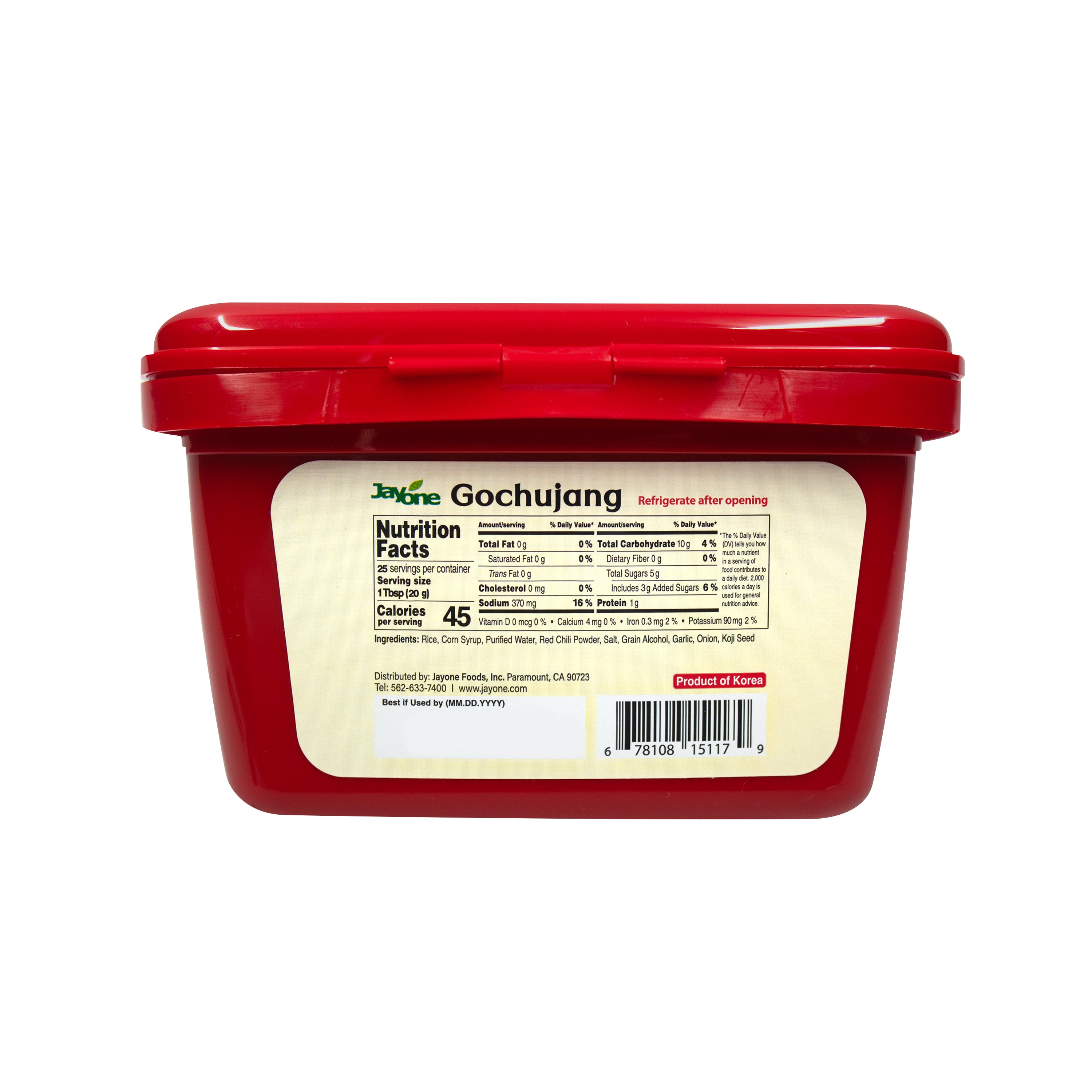 Gochujang — Rice – Back