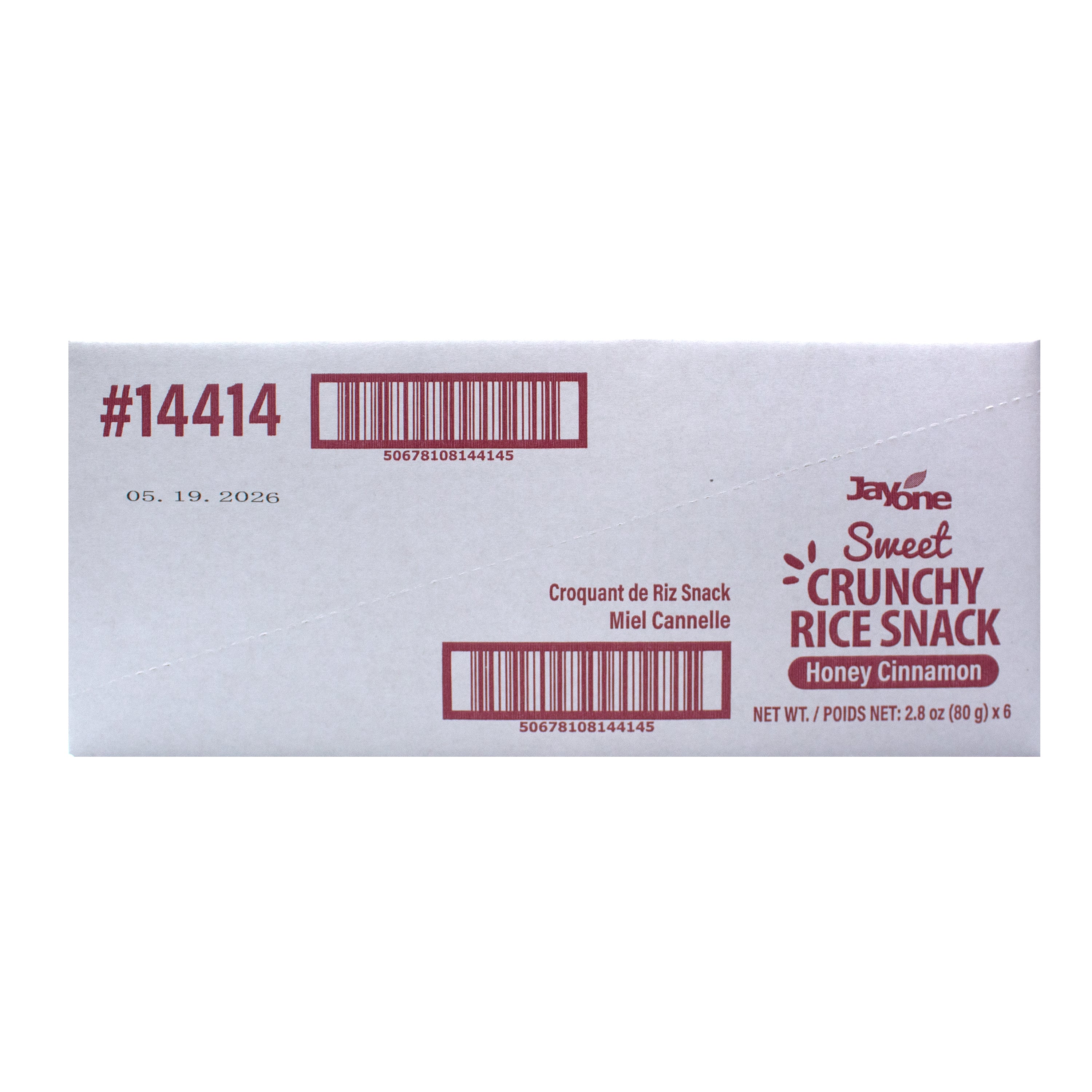 Crunchy Rice Snack — Honey Cinnamon – Front