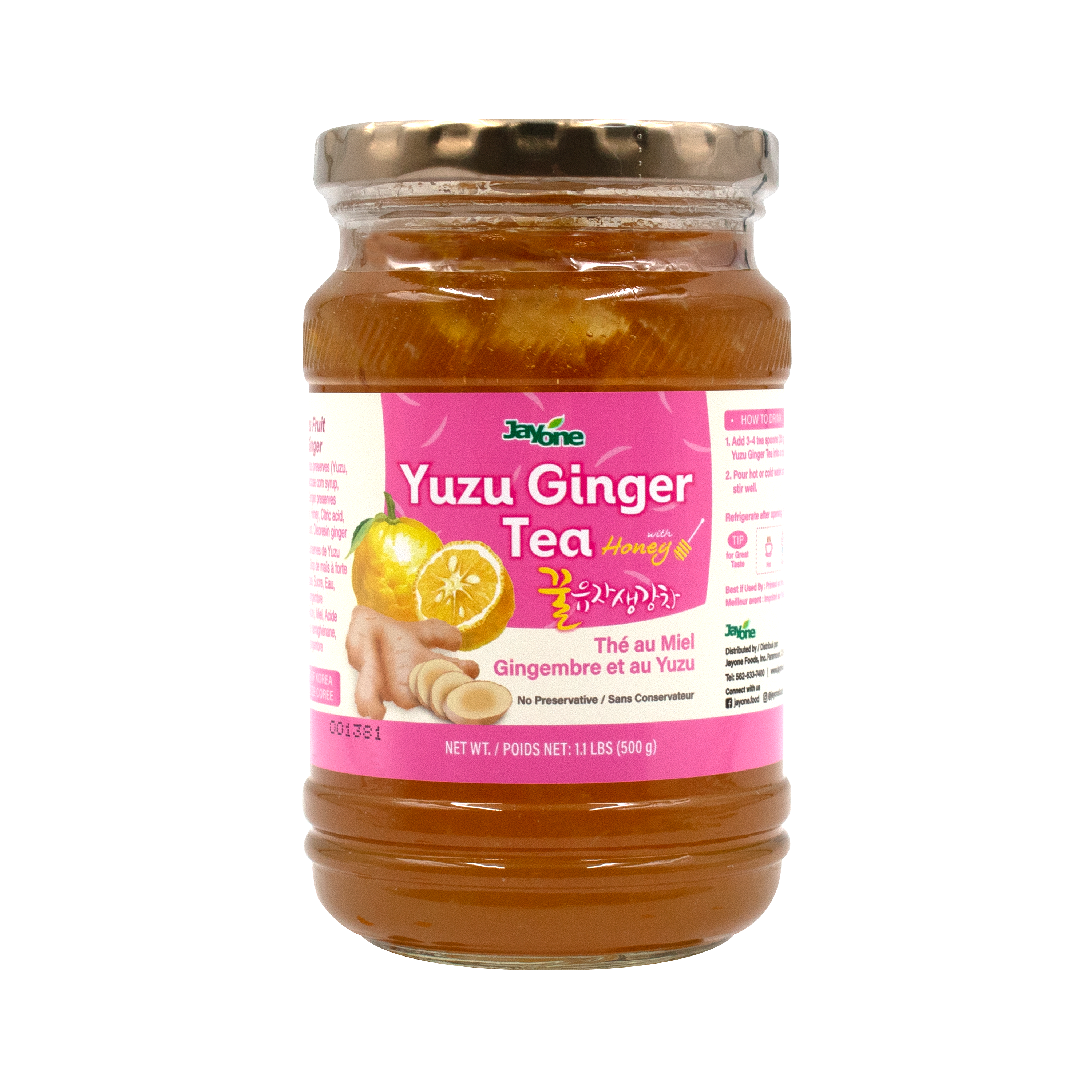 Honey Yuzu Ginger Tea — Yuzu Ginger Tea Marmalade with Honey – Front