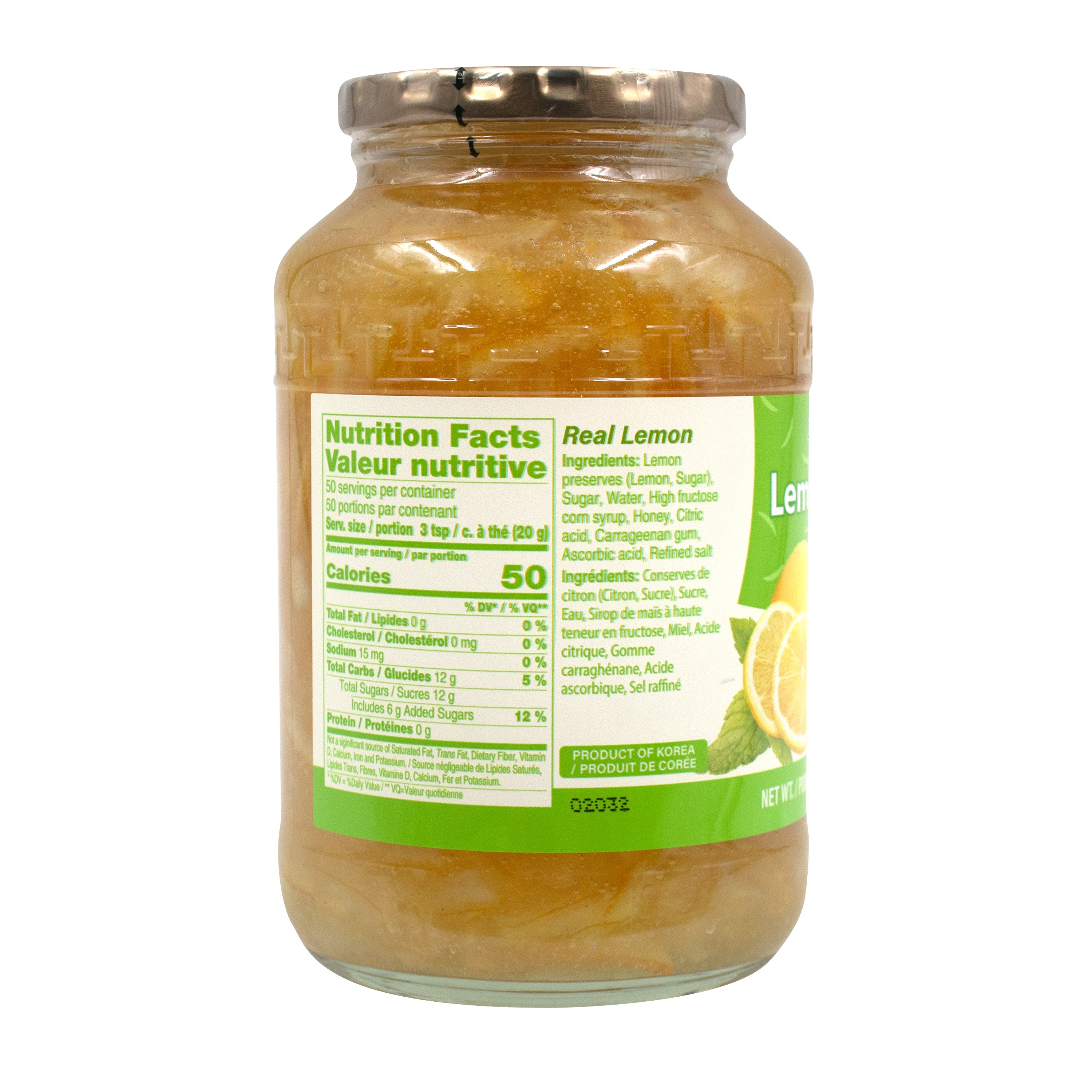 Honey Lemon Tea — Honey Lemon Tea Marmalade – Back