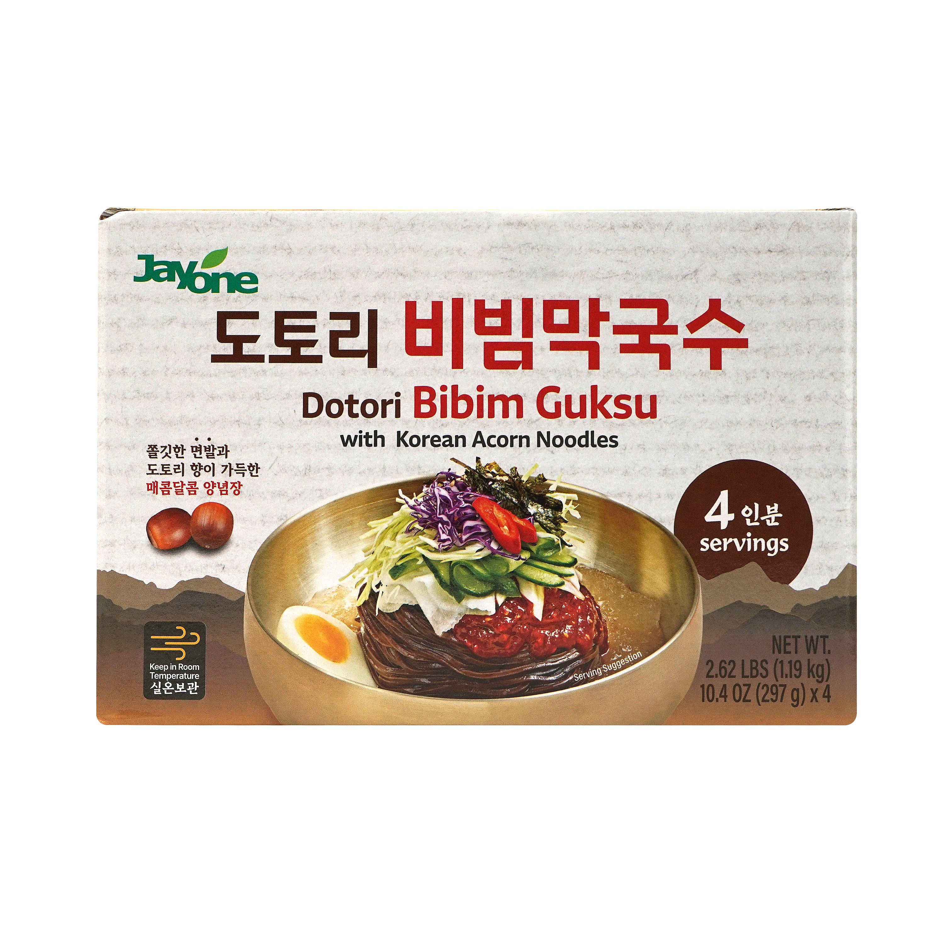 Dotori Bibim Makguksu — Korean Acorn Noodle with Spicy Bibim Sauce
