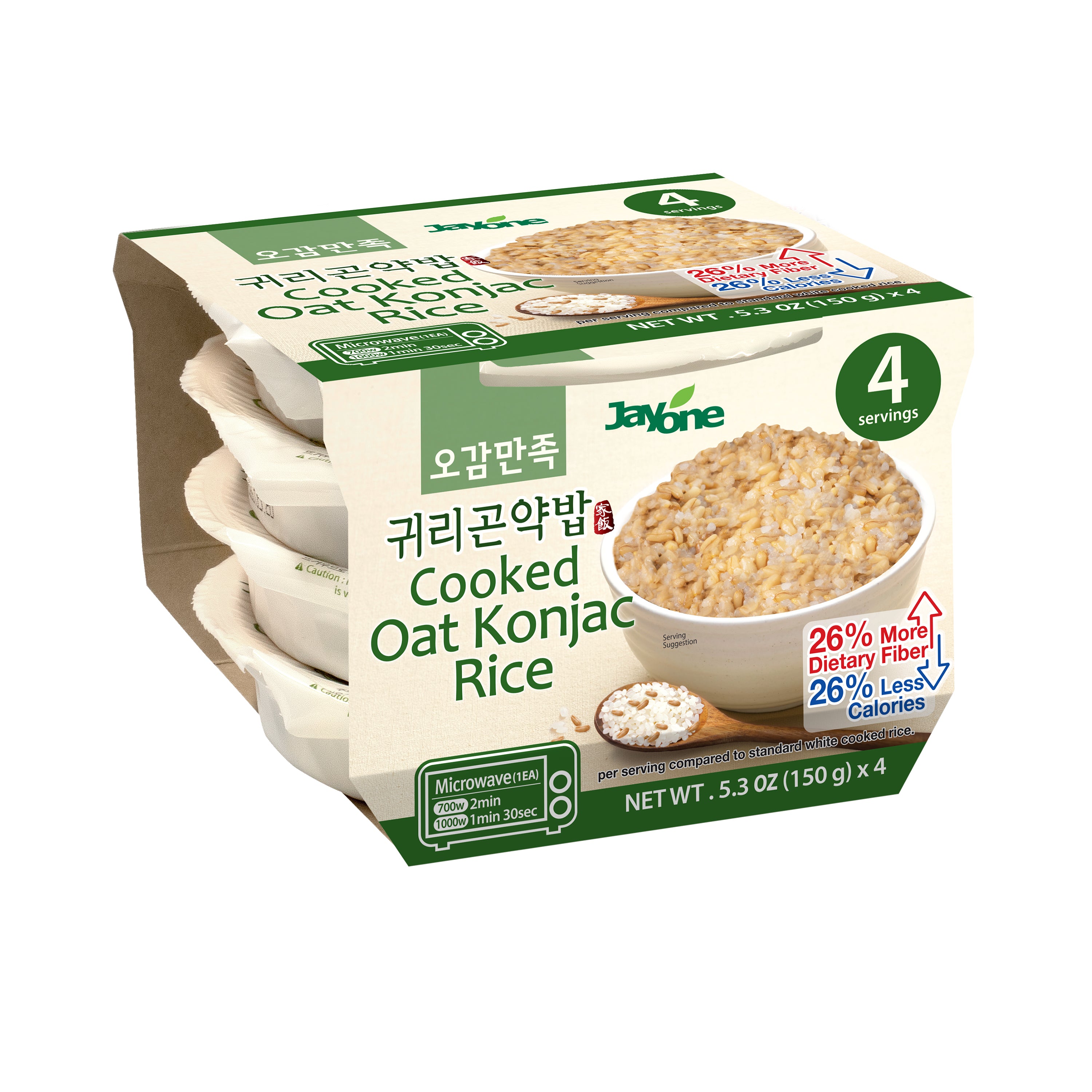 Oat Konjac Rice — Cooked Oat and Konjac Rice - view 2