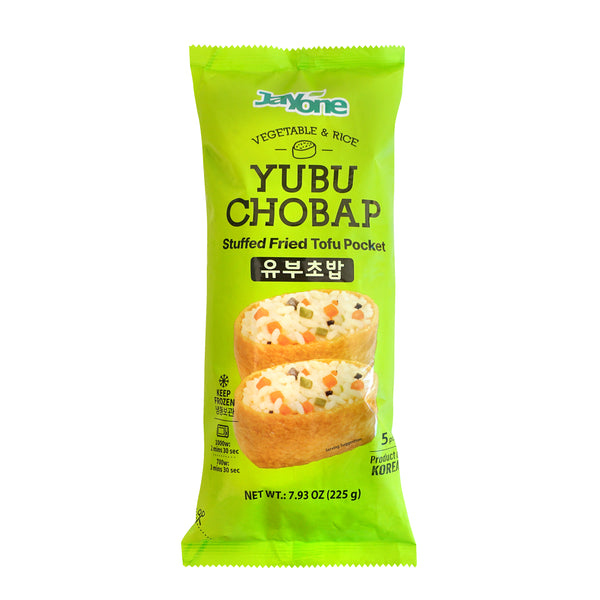 Yubu Chobap — Vegetable and Rice Stuffed Fried Tofu Pockets – Front