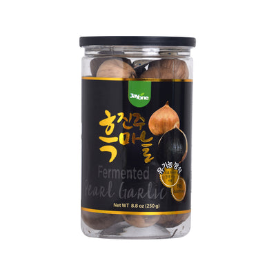 Black Garlic — Fermented Single-Clove Black Garlic — front of the jar