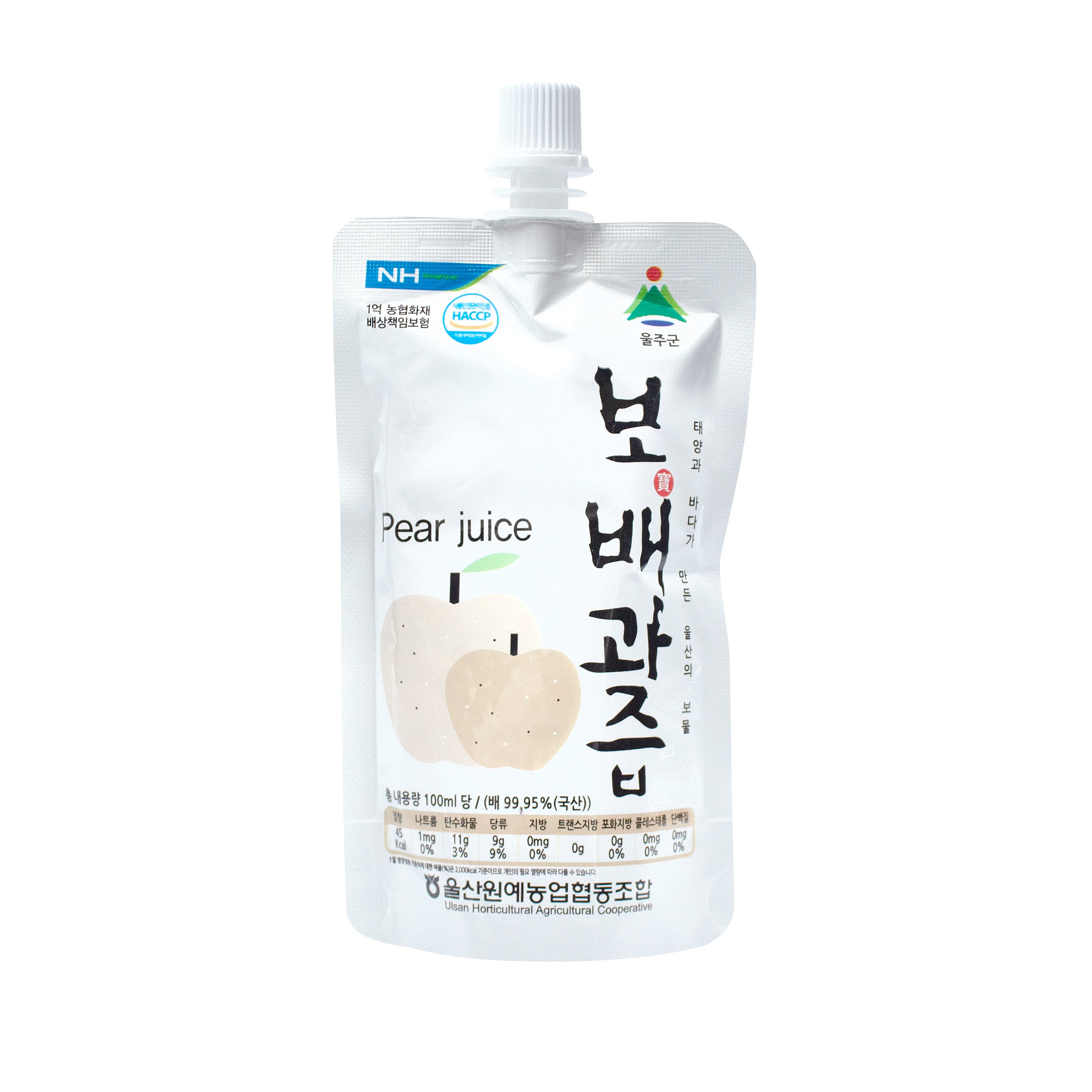 Korean Pear Extract — Pure Korean pear juice extract pouches – Front