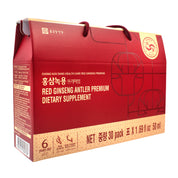 Red Ginseng & Antler Drink — Premium red ginseng and deer antler health drink shots – Angle