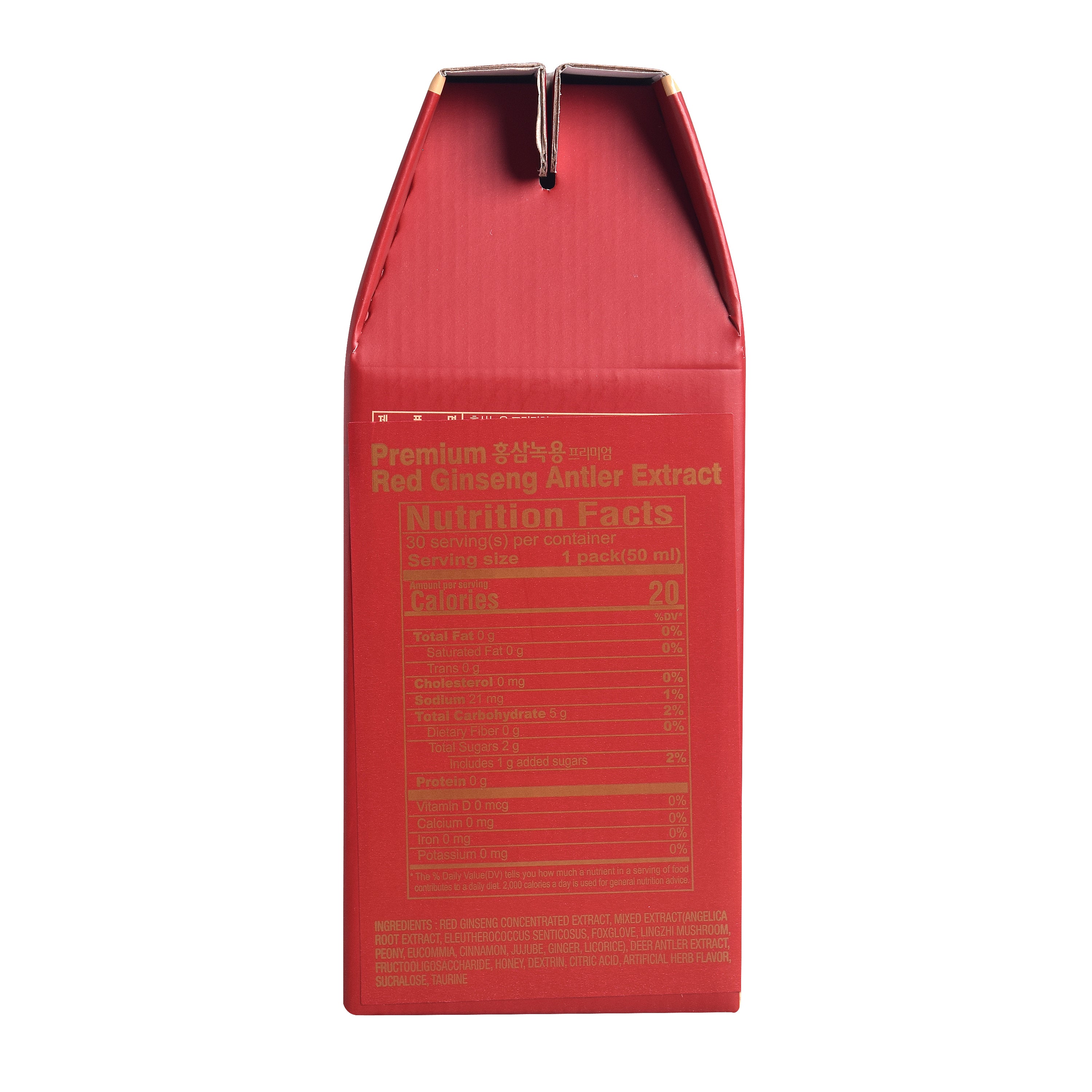 Red Ginseng & Antler Drink — Premium red ginseng and deer antler health drink shots – Side2