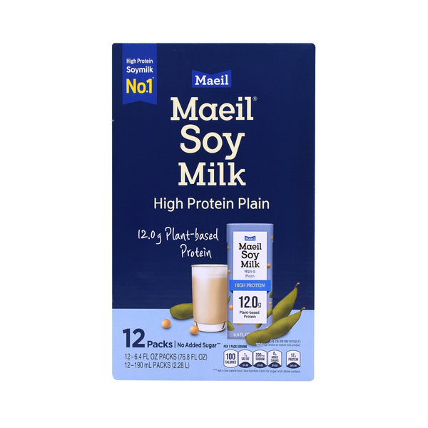 Maeil Soy Milk — High Protein Plain – Front
