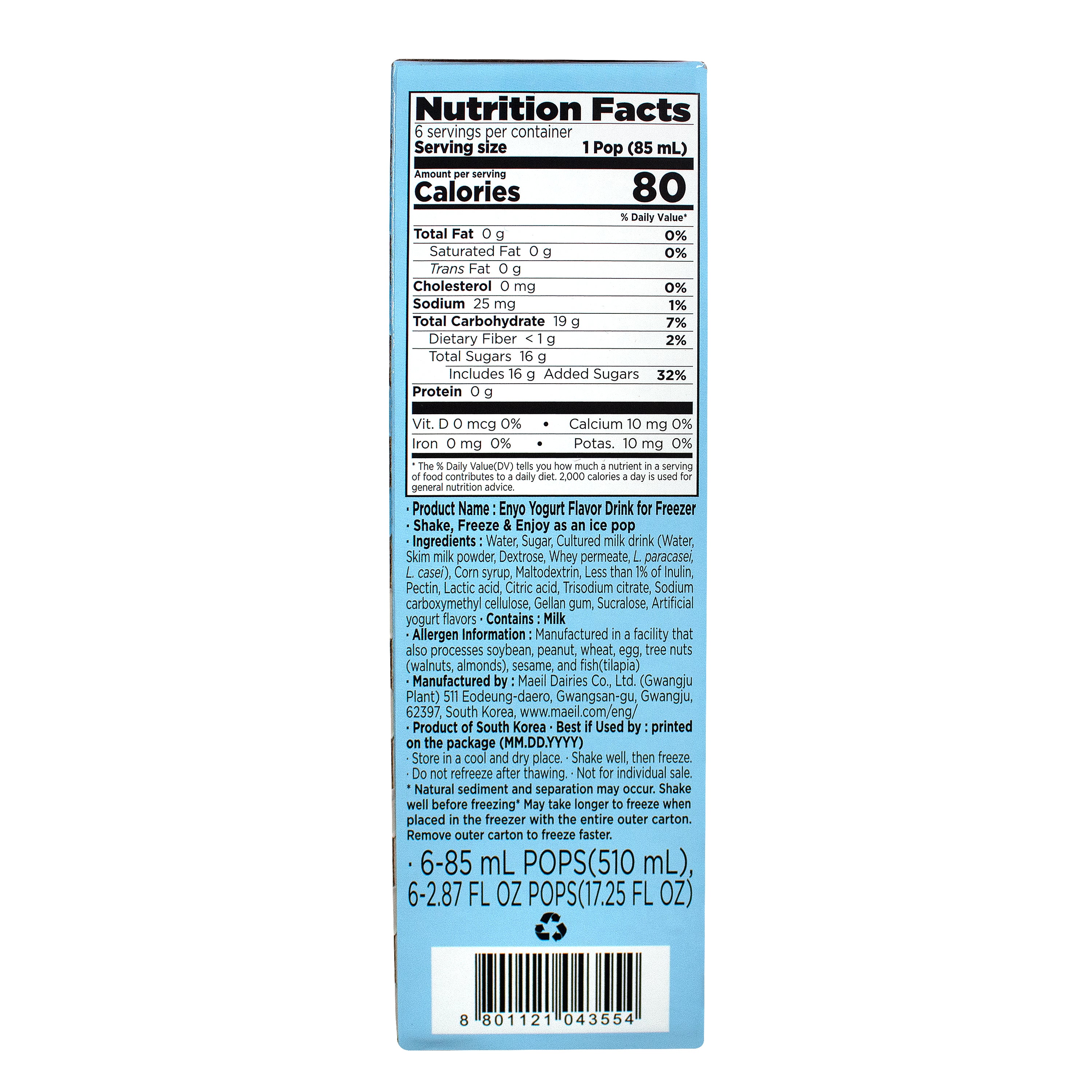 Enyo Yogurt Drink — Frozen Yogurt Flavor Drink – Side