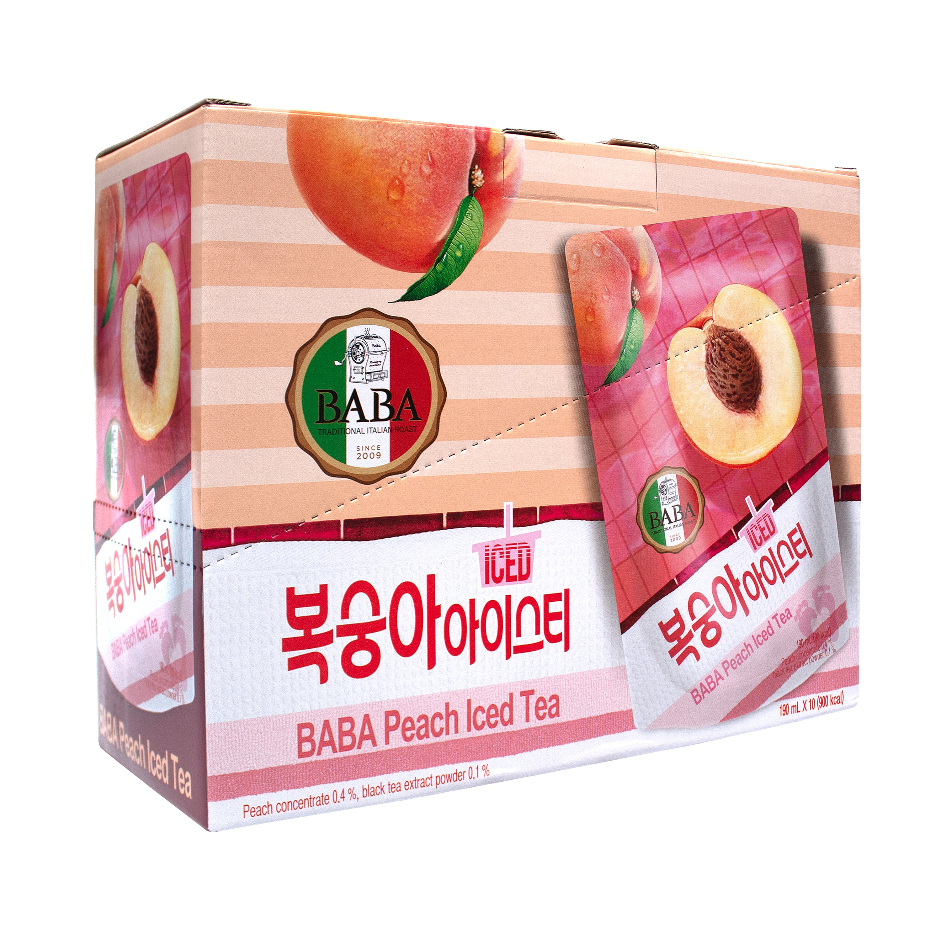 Peach Iced Tea — Peach flavored iced tea drink – Angle