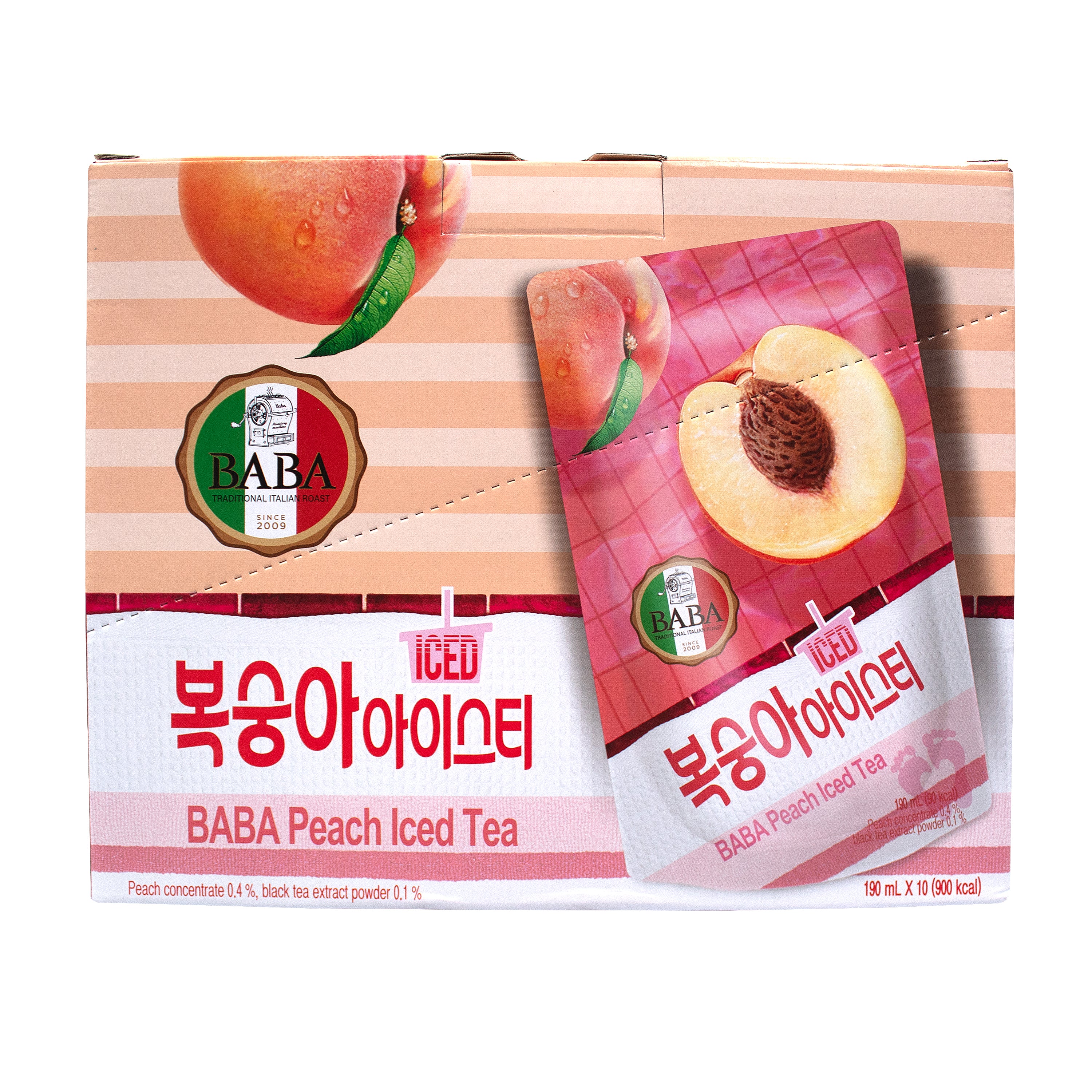 Peach Iced Tea — Peach flavored iced tea drink – Front