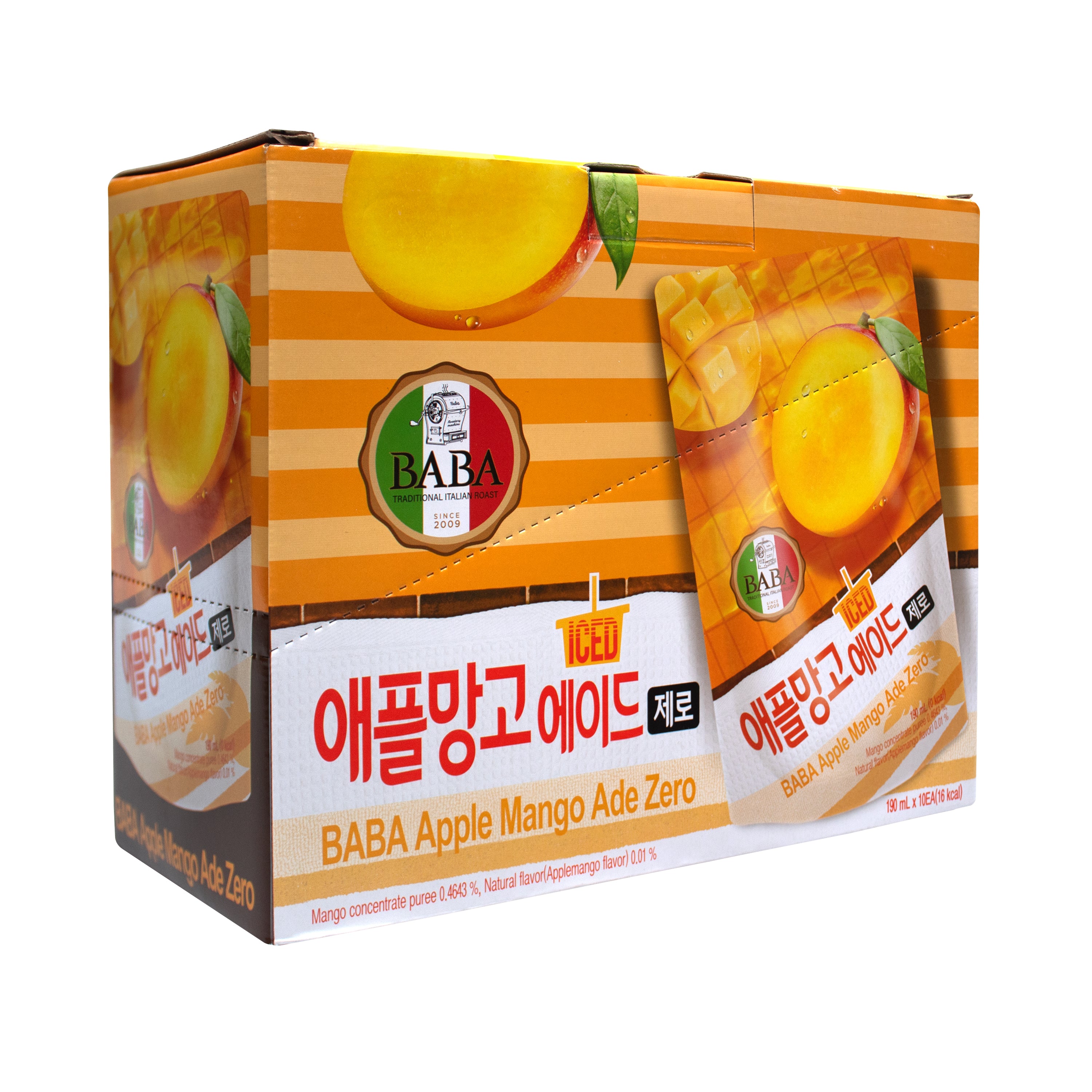 BABA Apple Mango Ade — Apple Mango Ade Zero Calorie Drink – Angle
