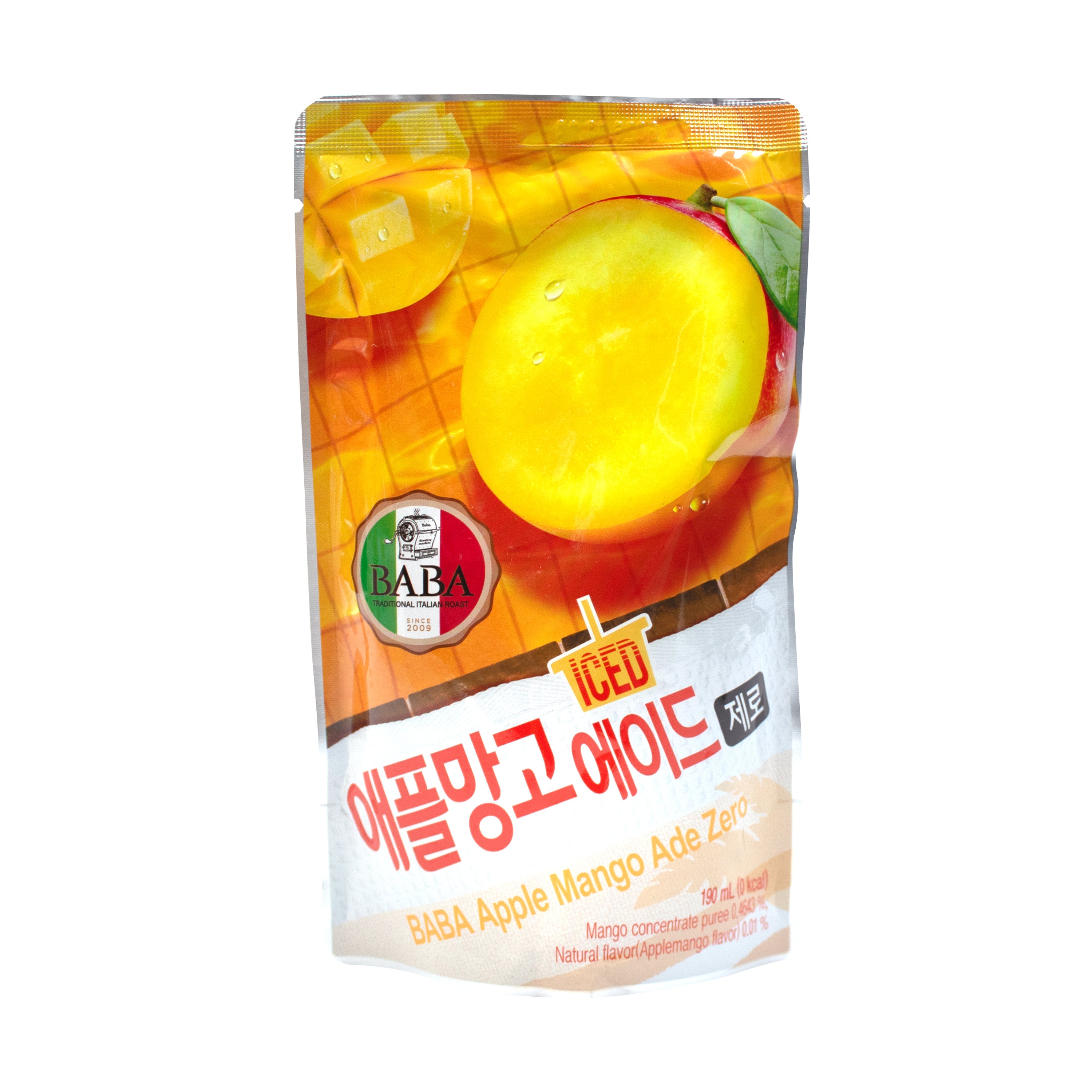 BABA Apple Mango Ade — Apple Mango Ade Zero Calorie Drink – Front