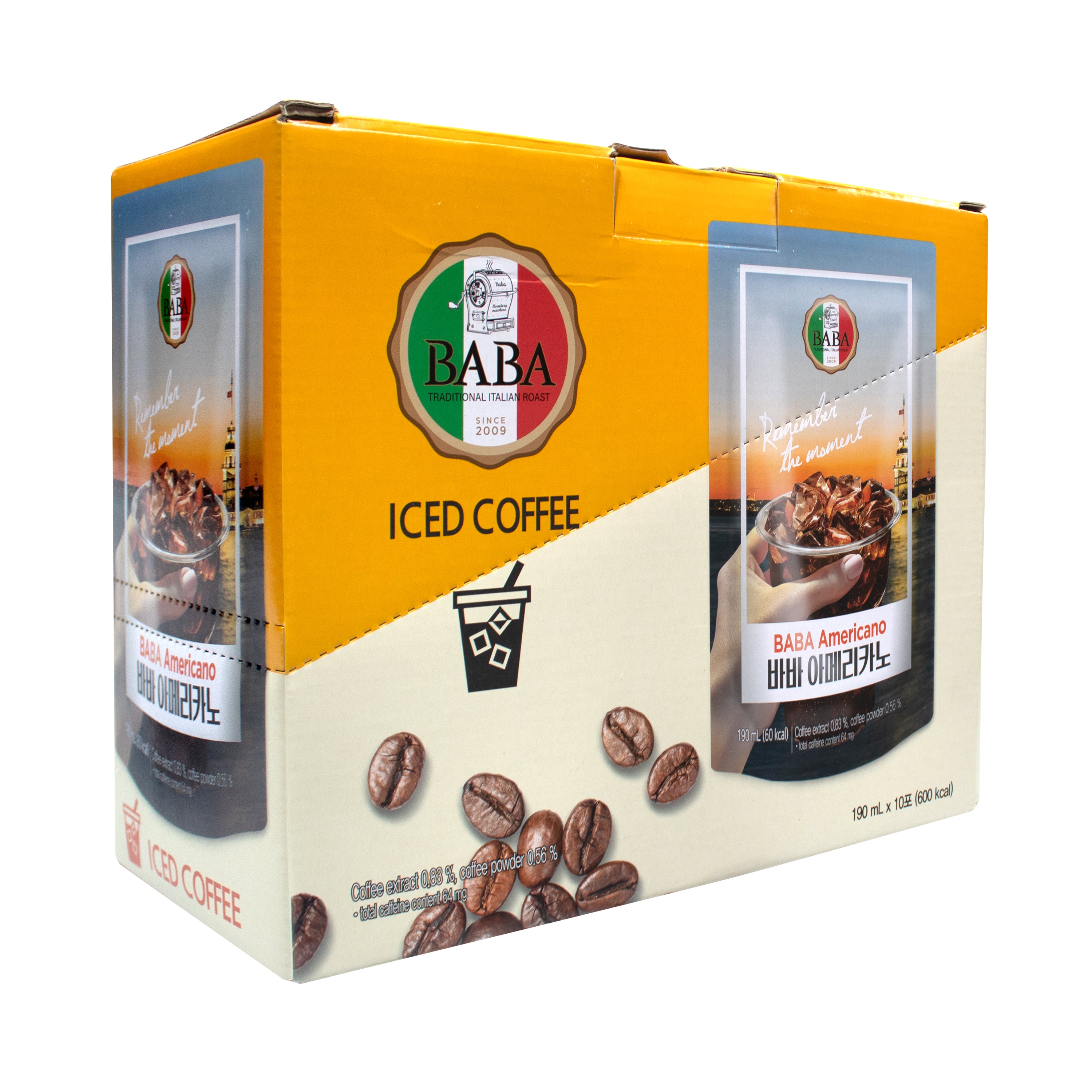 BABA Americano — Korean Canned Americano Coffee Drink – Angle
