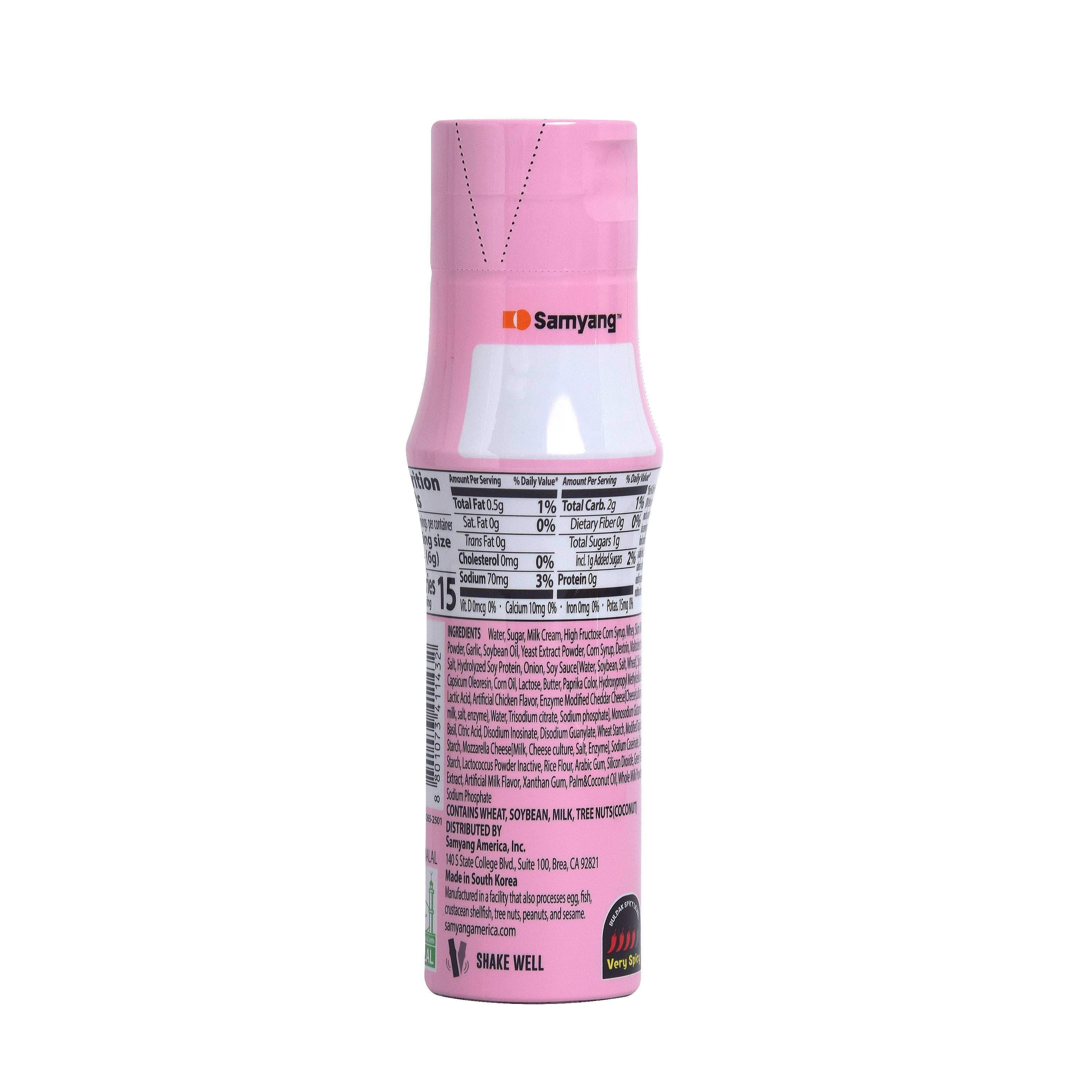 Buldak Sauce — Carbonara — back of the bottle with Nutrition Facts