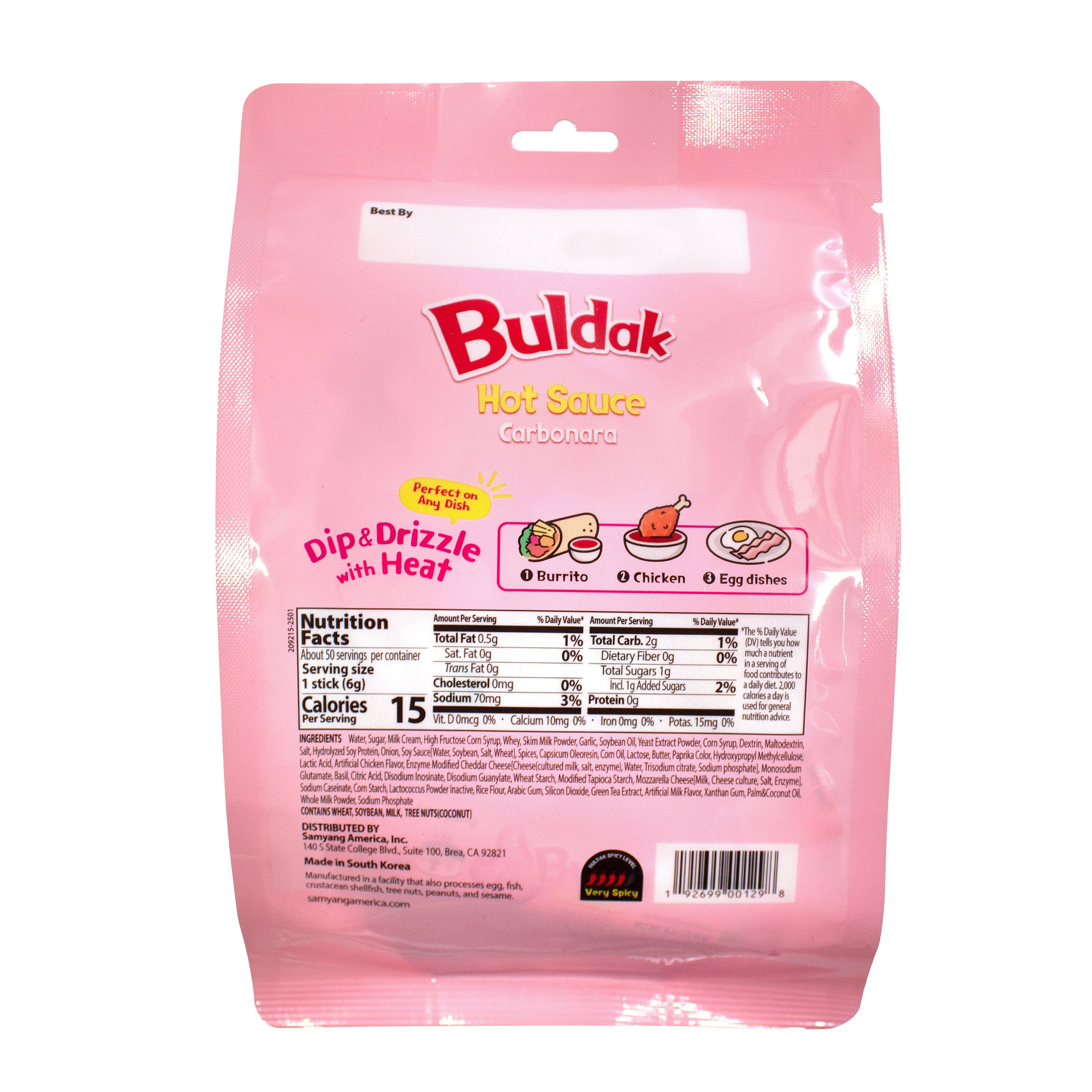 Buldak Sauce Stick — Carbonara – Back