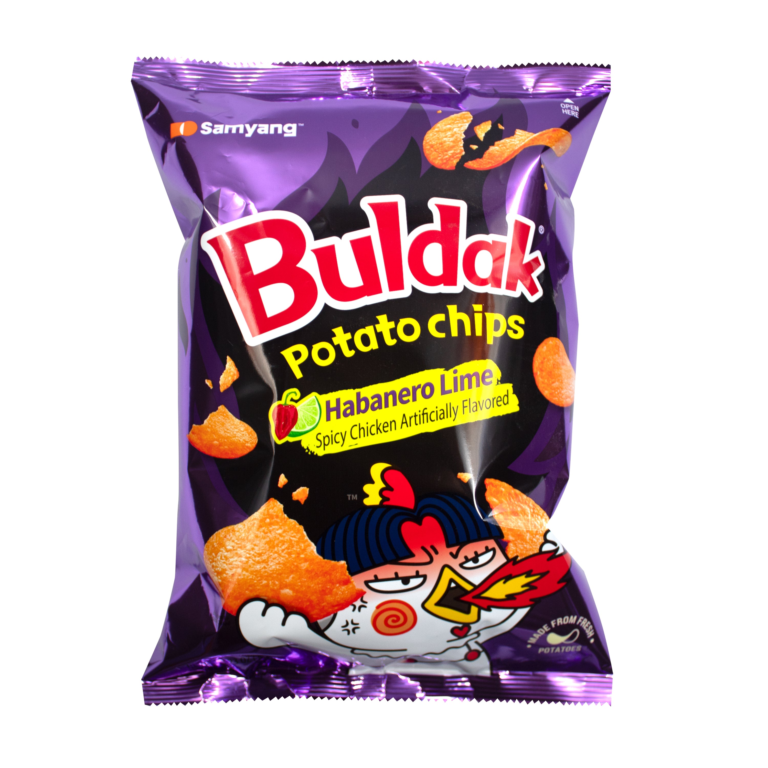 Buldak Potato Chips — Habanero Lime – Front