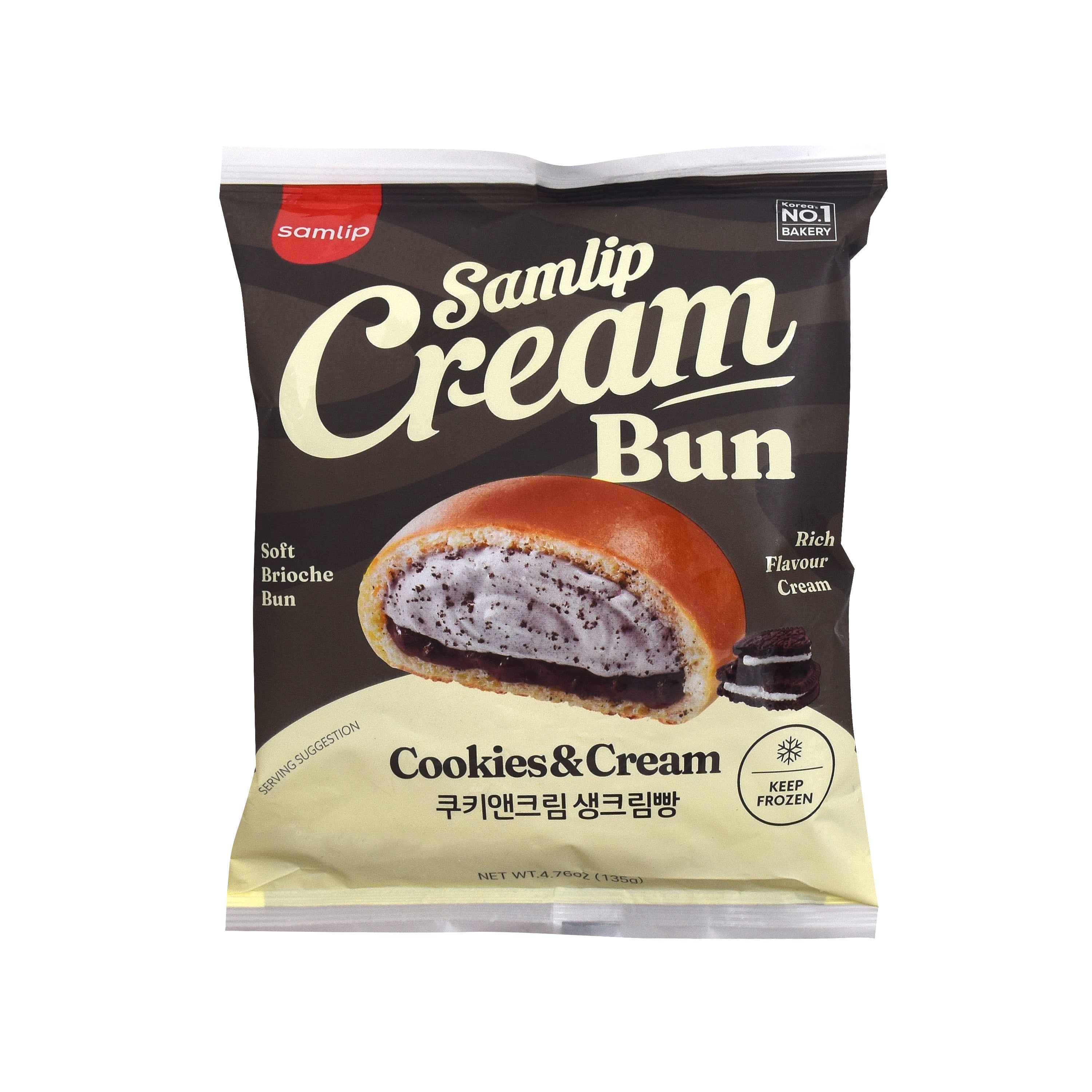 Cookie & Cream Cream Bread — Soft Fresh Cream-Filled Bread with Cookies and Cream