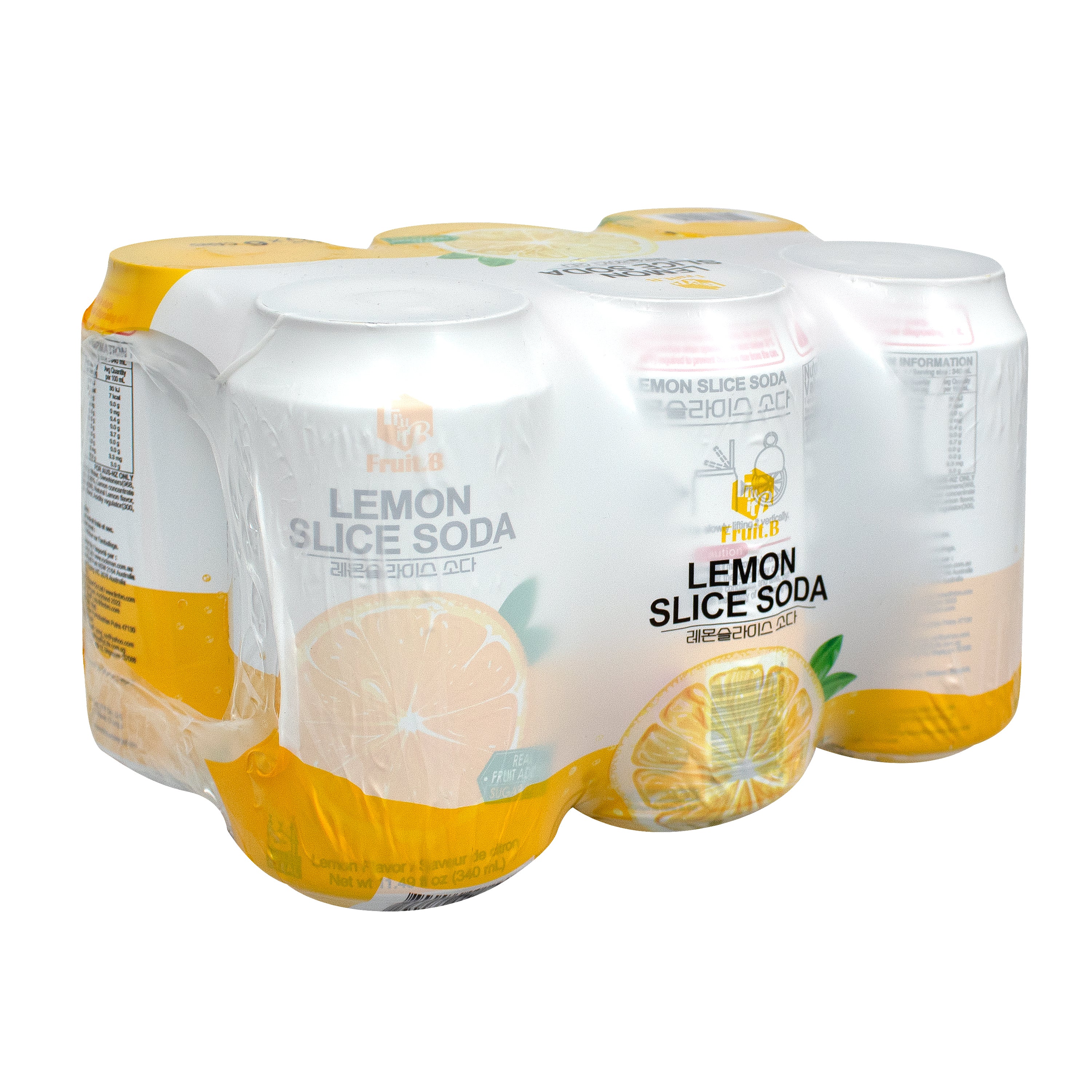 Lemon Slice Soda — Sparkling lemon flavored soda drink – Angle
