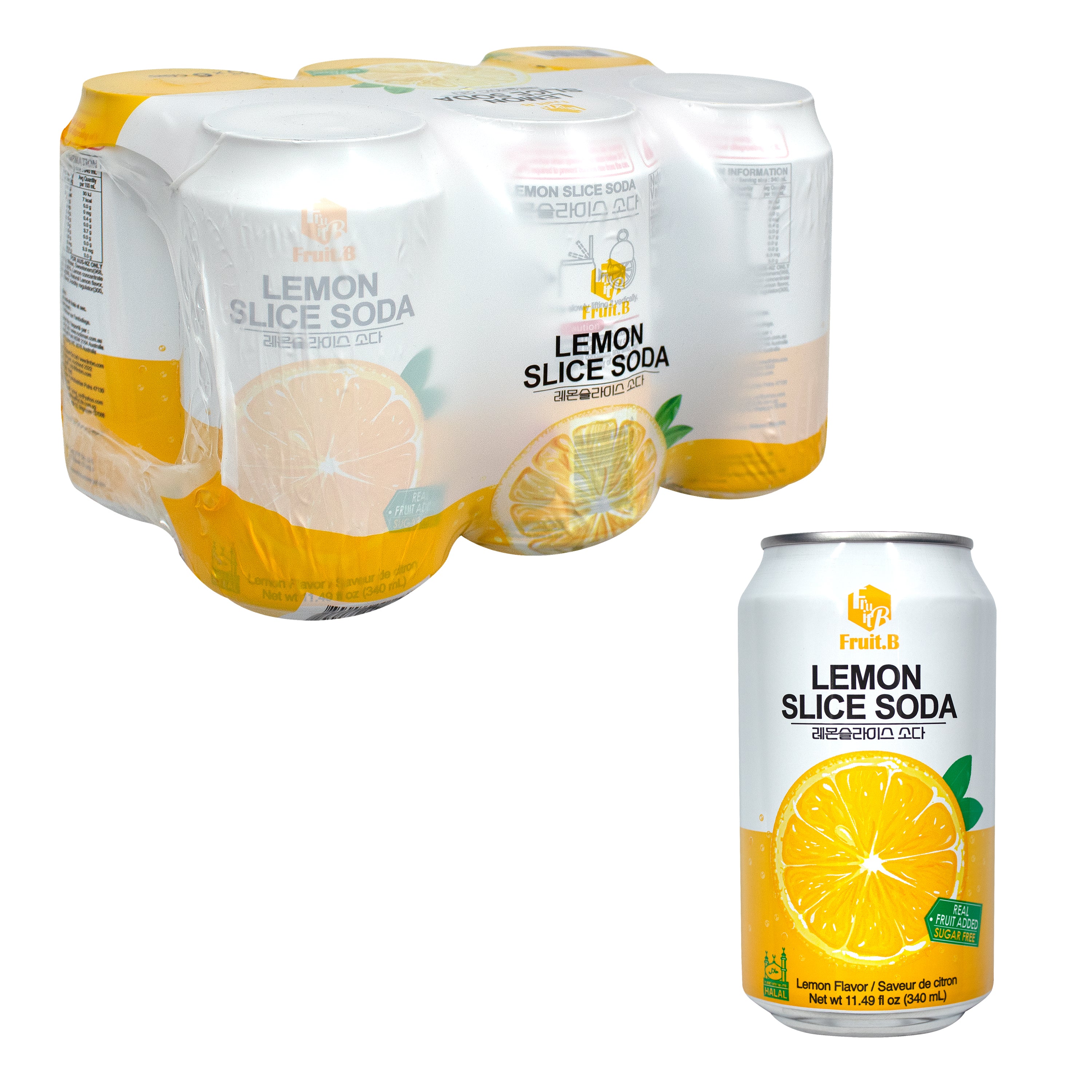 Lemon Slice Soda — Sparkling lemon flavored soda drink – Main