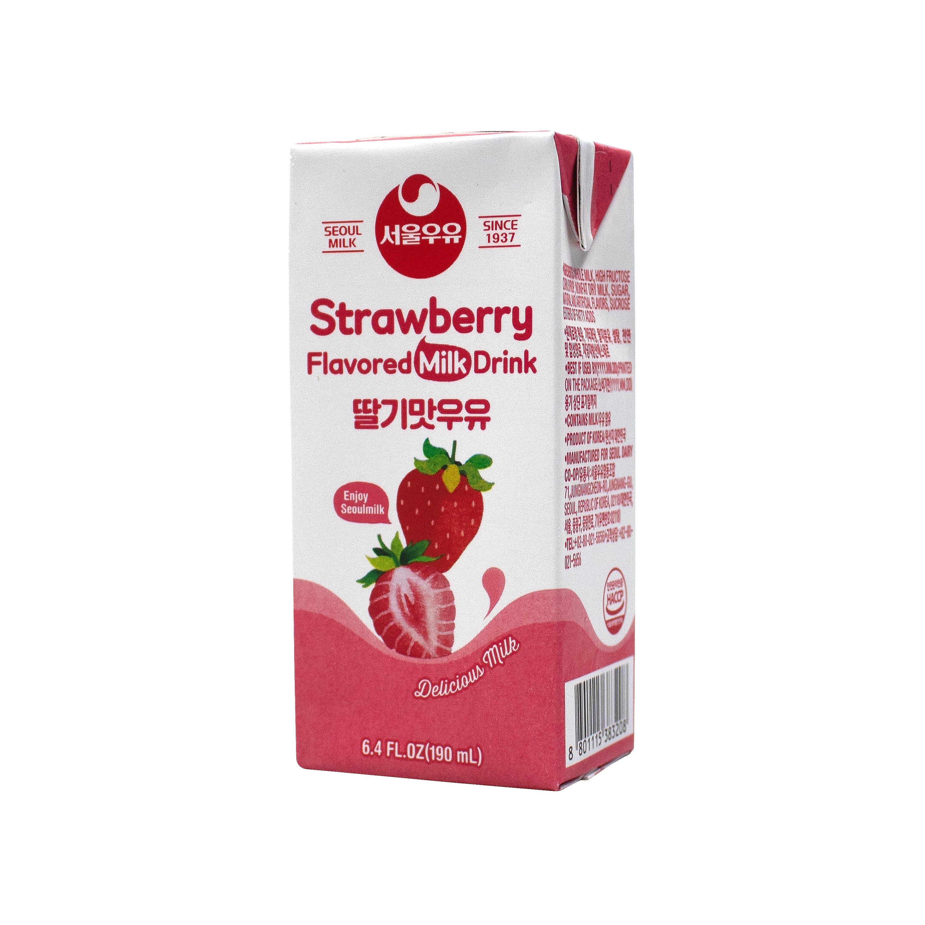 Seoul Strawberry Milk — Seoul Dairy strawberry flavored milk drink