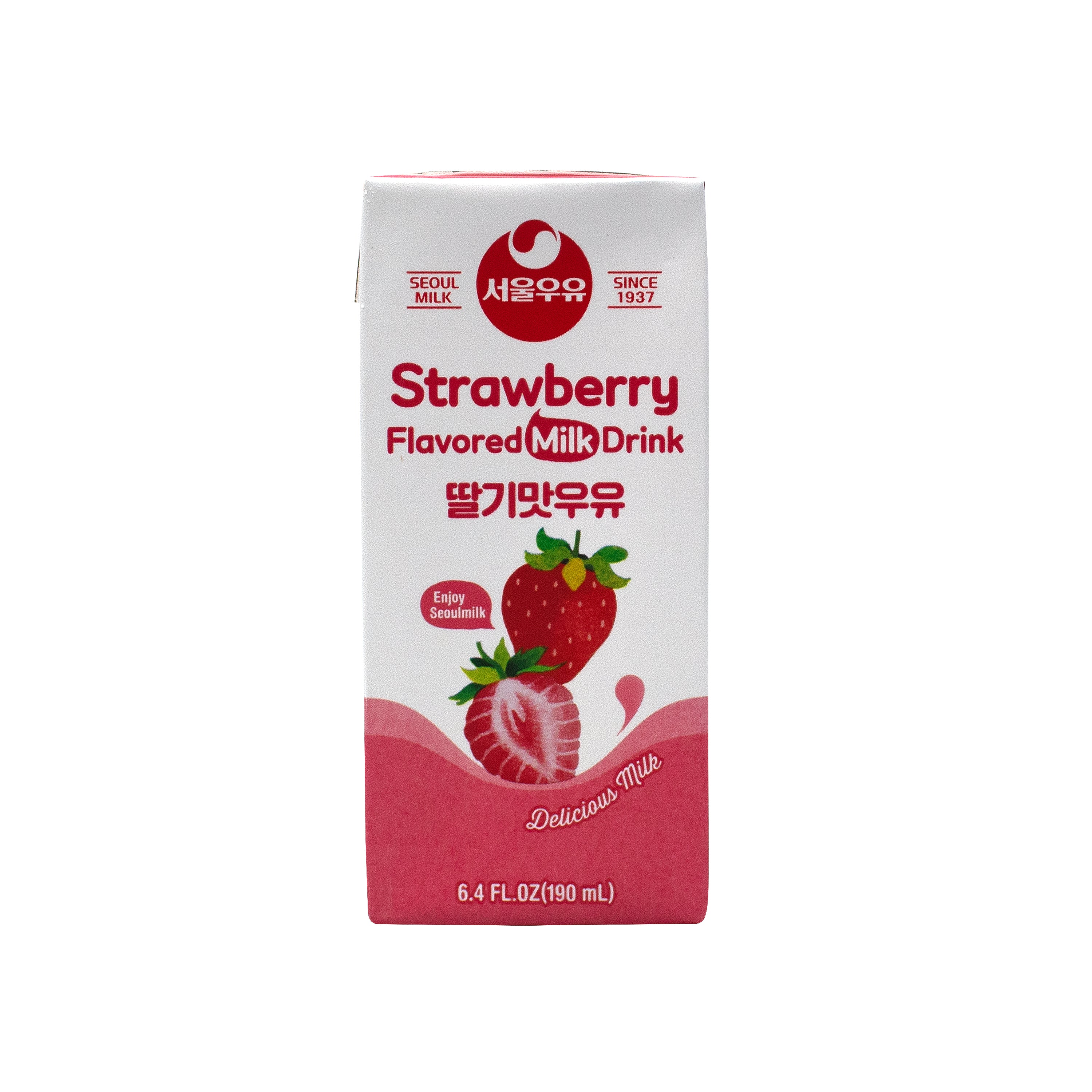 Seoul Strawberry Milk — Seoul Dairy strawberry flavored milk drink – Front