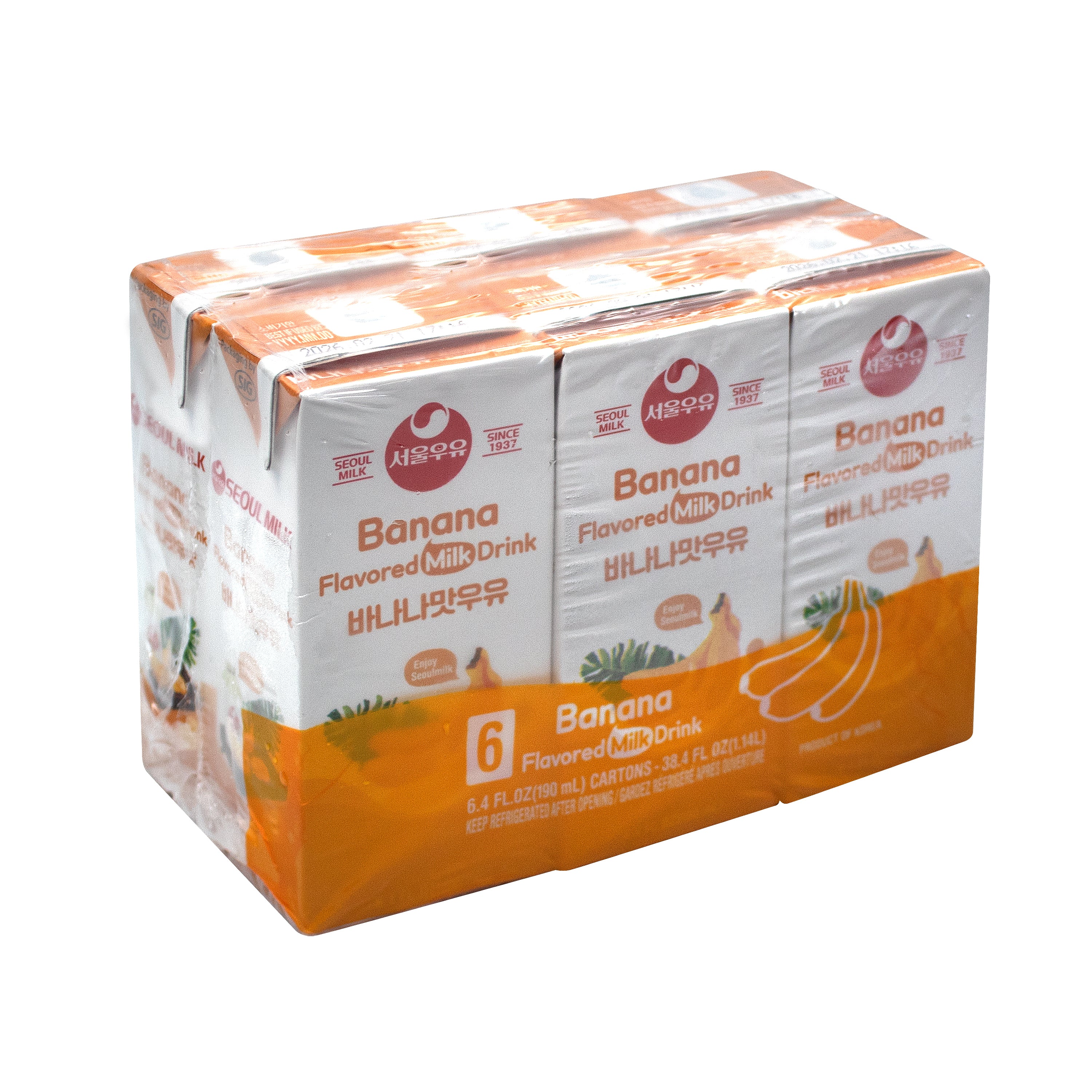 Seoul Banana Milk — Seoul Dairy banana flavored milk drink – Angle