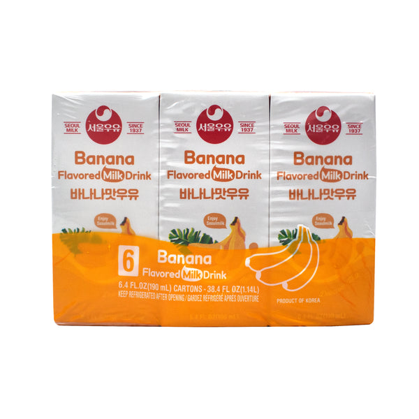 Seoul Banana Milk — Seoul Dairy banana flavored milk drink – Front