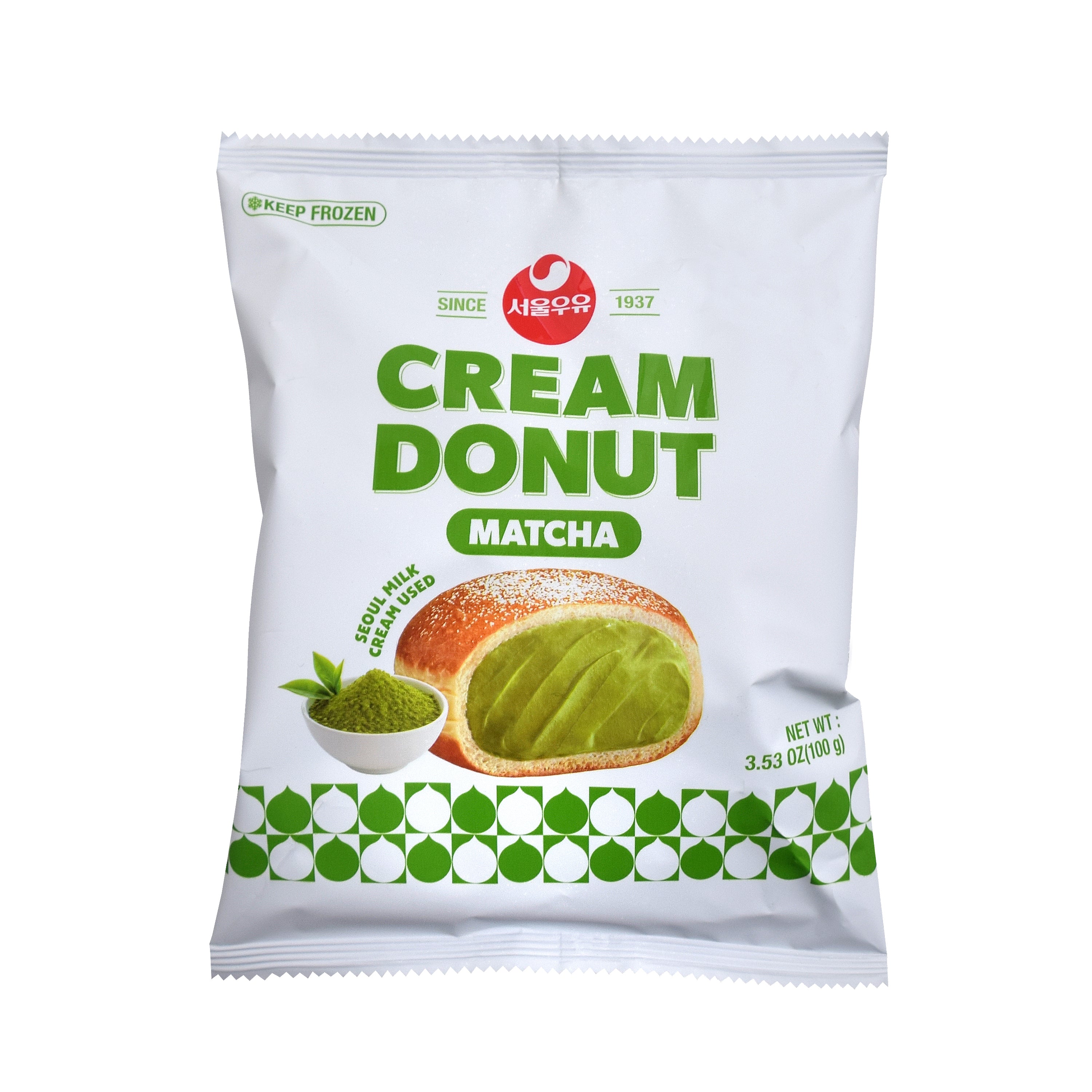 Seoul Milk Cream Doughnut — Matcha – Front