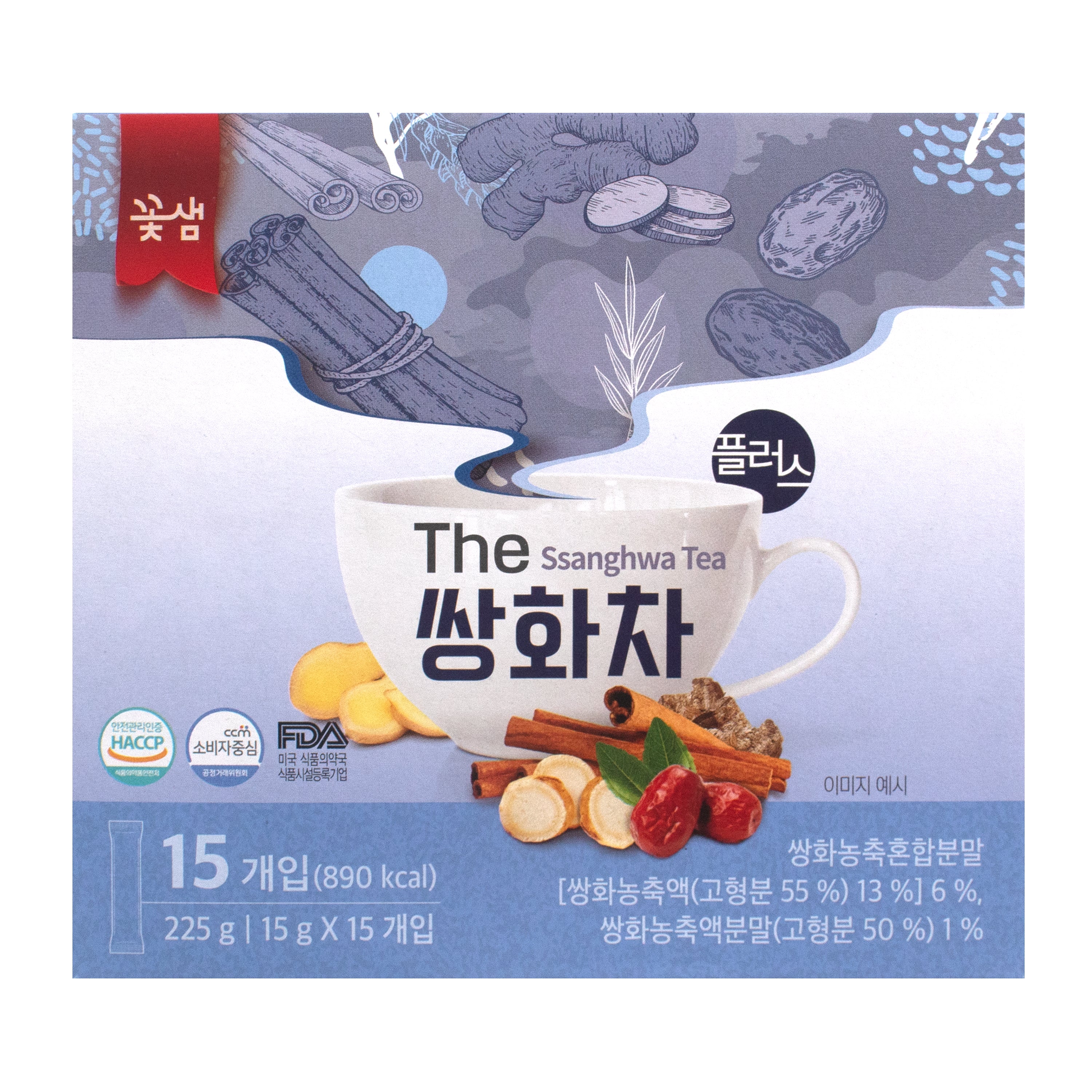 Ssanghwa Tea — Korean black herbal tonic tea bags – Front