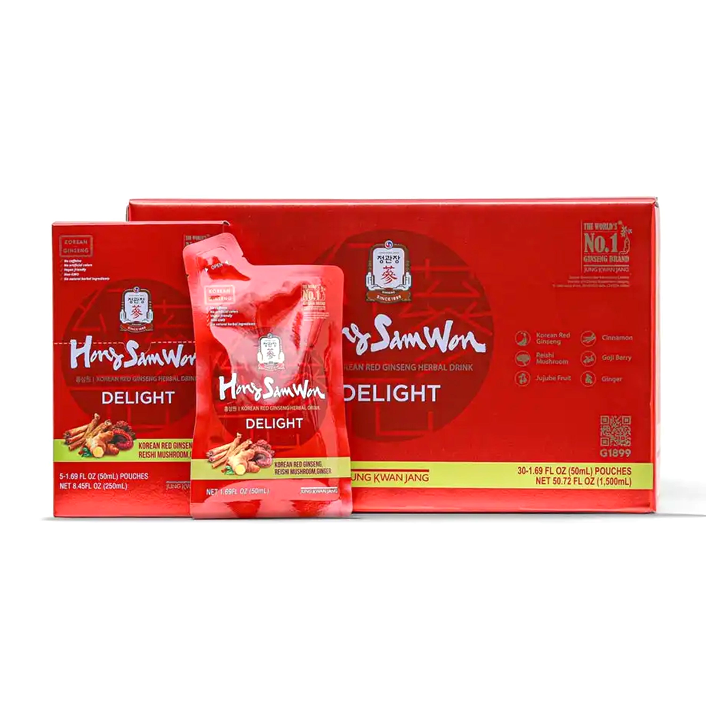 HongSamWon Delight — Korean Red Ginseng Tonic Drink – Front