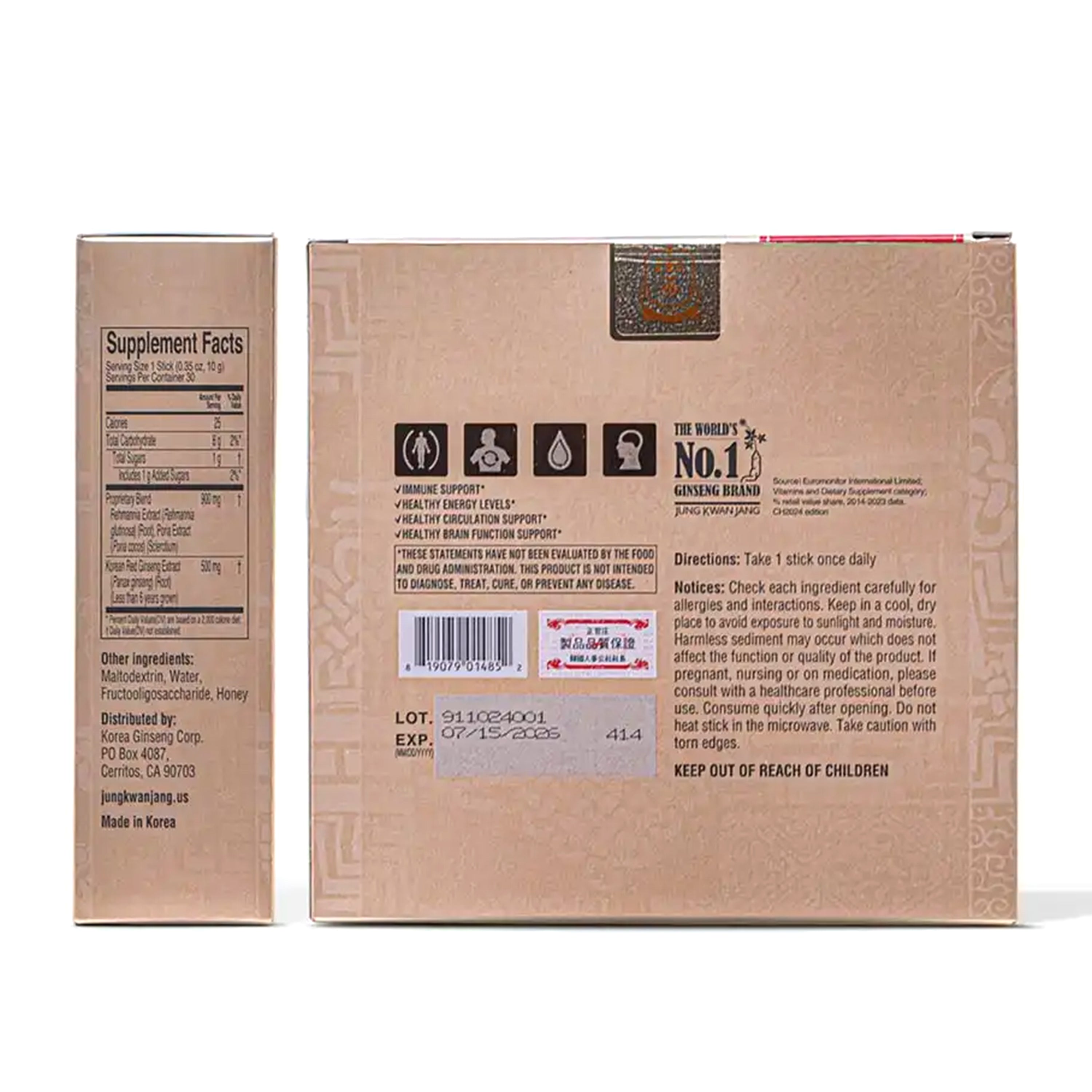 KRG Honey Paste Daily Stick — Korean Red Ginseng Honey Paste Daily Stick