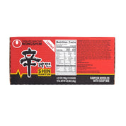 Shin Ramyun — Original Multipack — case panel with Nutrition Facts