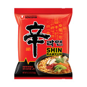 Shin Ramyun — Spicy Korean Instant Noodle Soup, Original — front of the pack, alternate angle