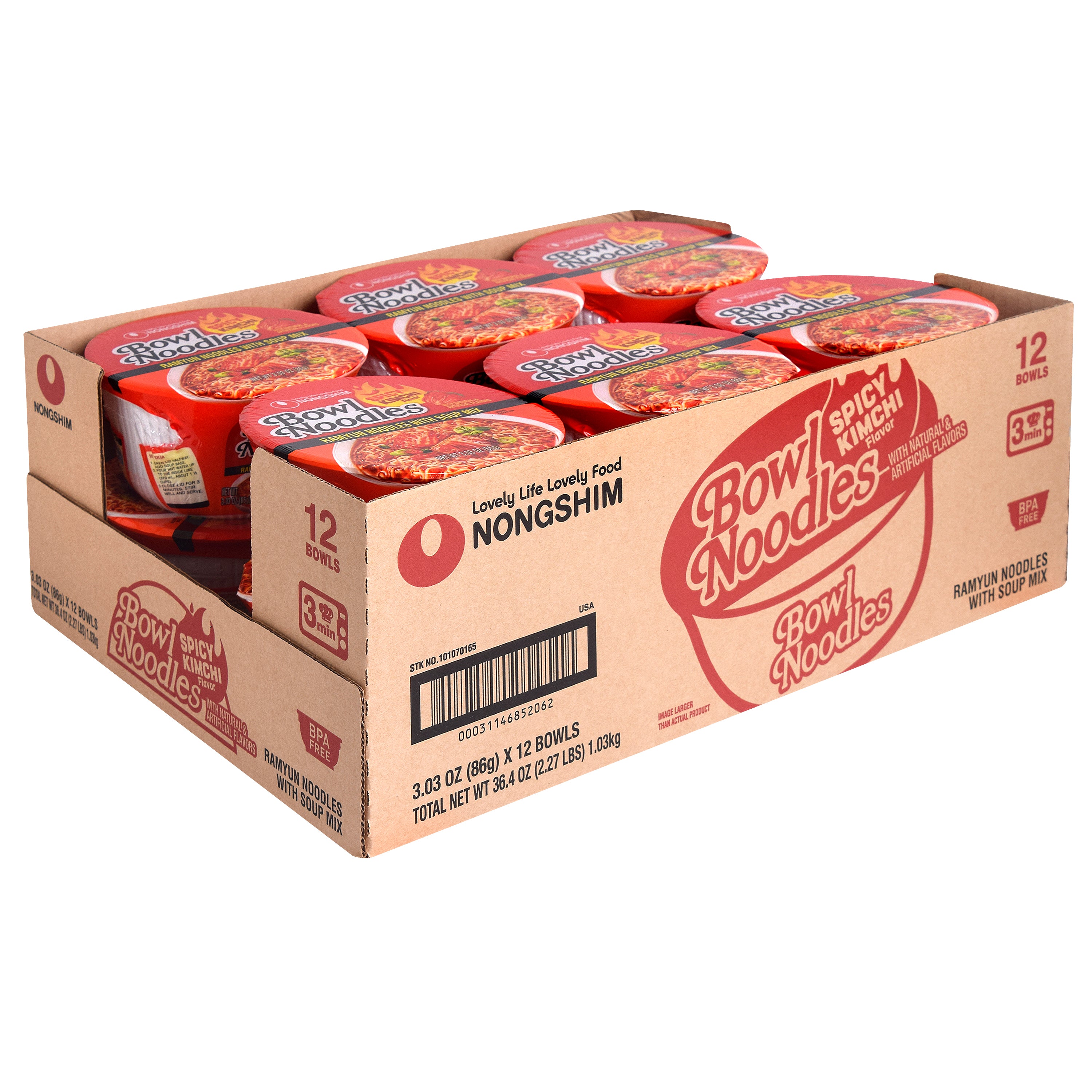 Bowl Noodle — Kimchi — wholesale case