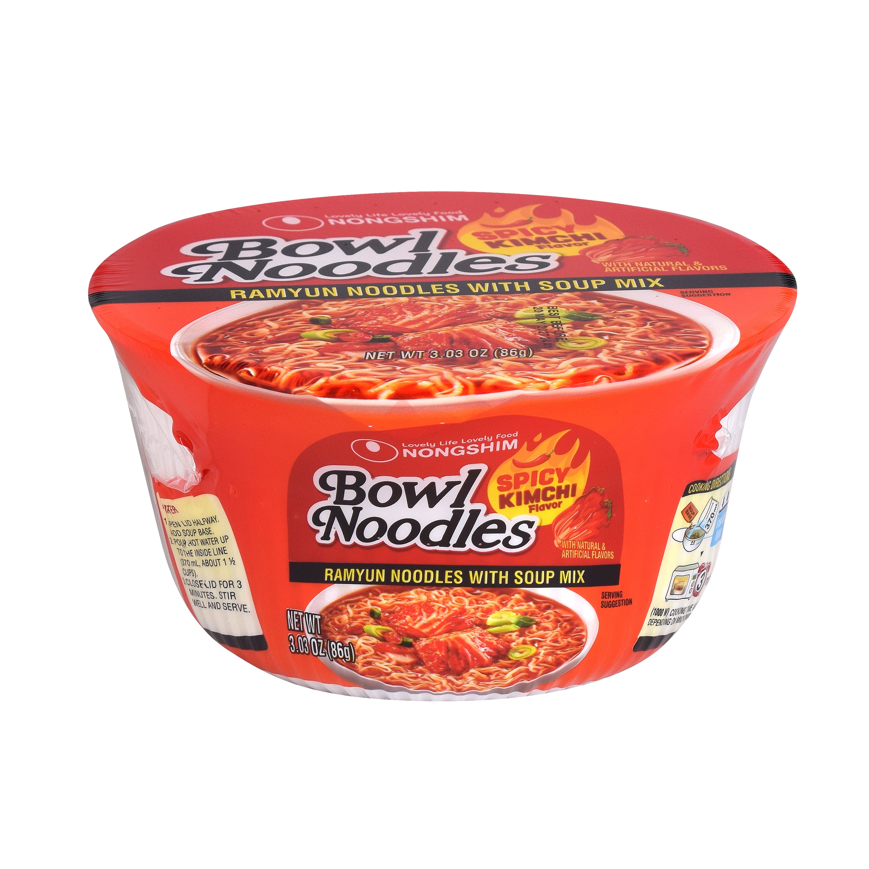 Bowl Noodle — Kimchi — front of the bowl