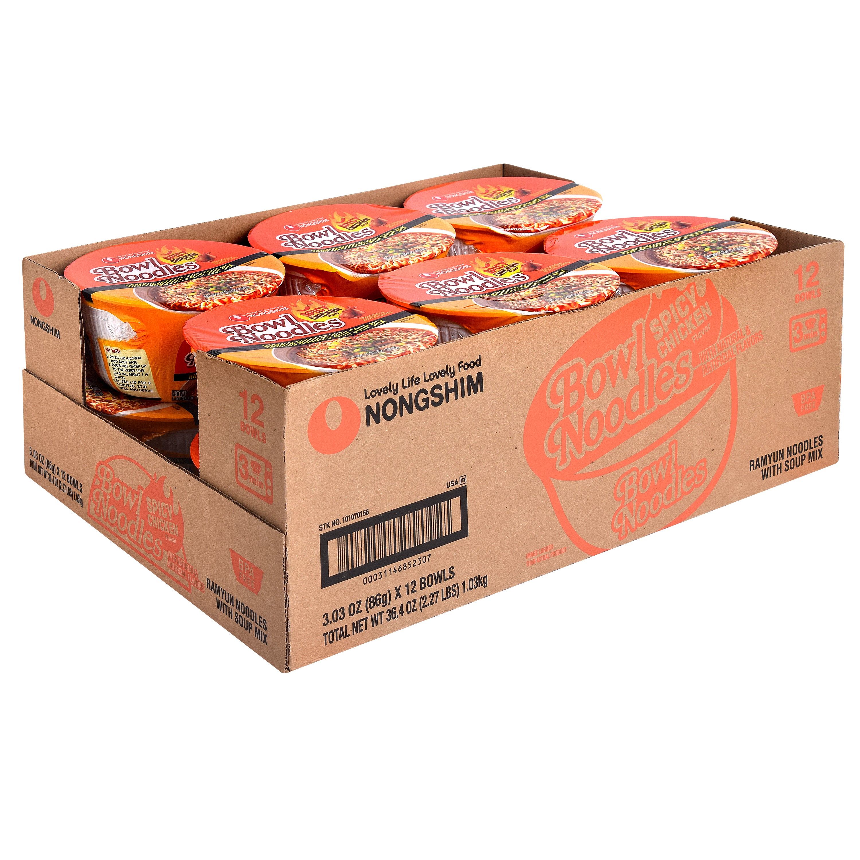 Bowl Noodle — Spicy Chicken — wholesale case