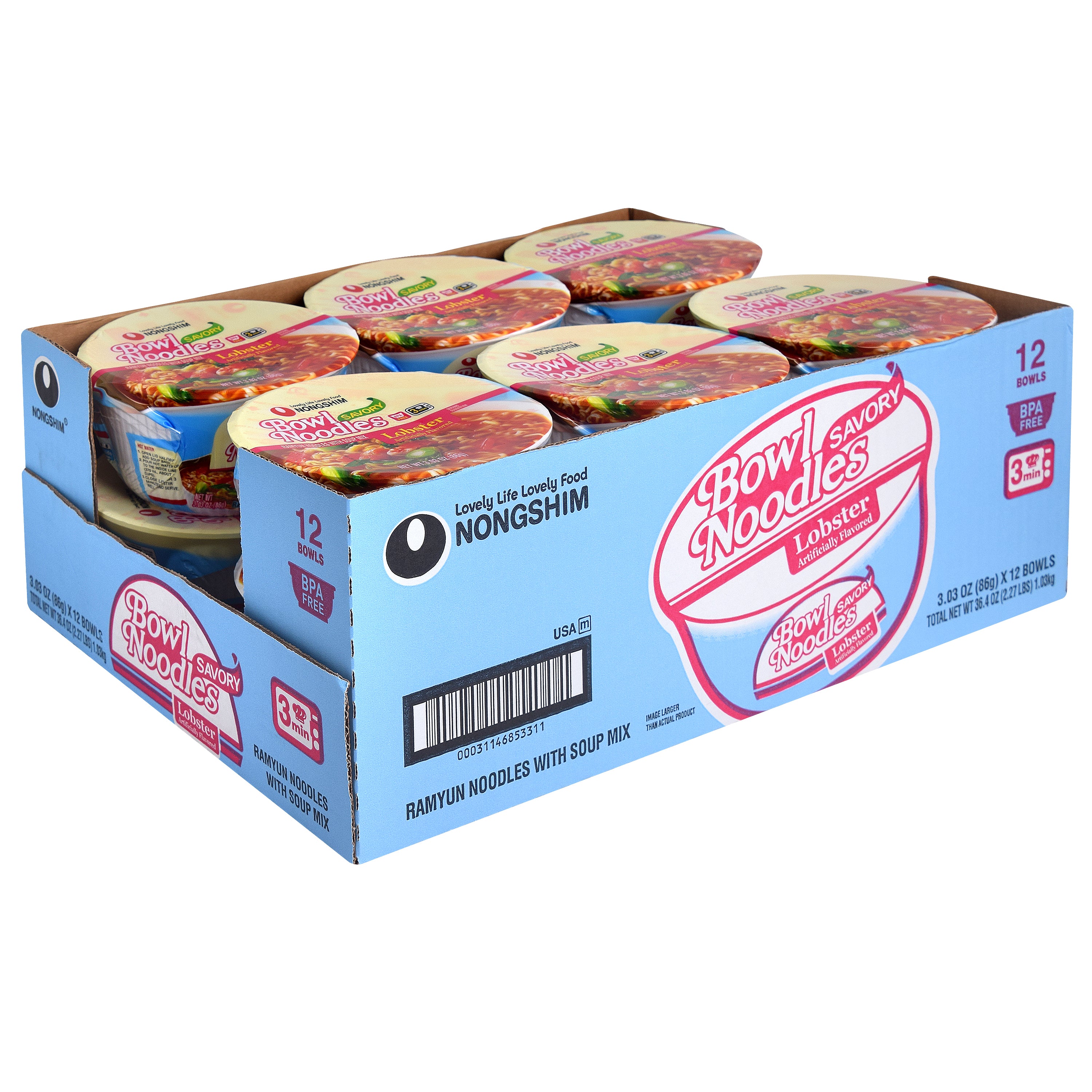 Bowl Noodle — Savory Lobster — wholesale case