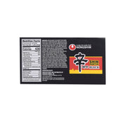Shin Black Cup Noodle — Premium Spicy Instant Noodle Cup — Nutrition Facts and ingredients panel